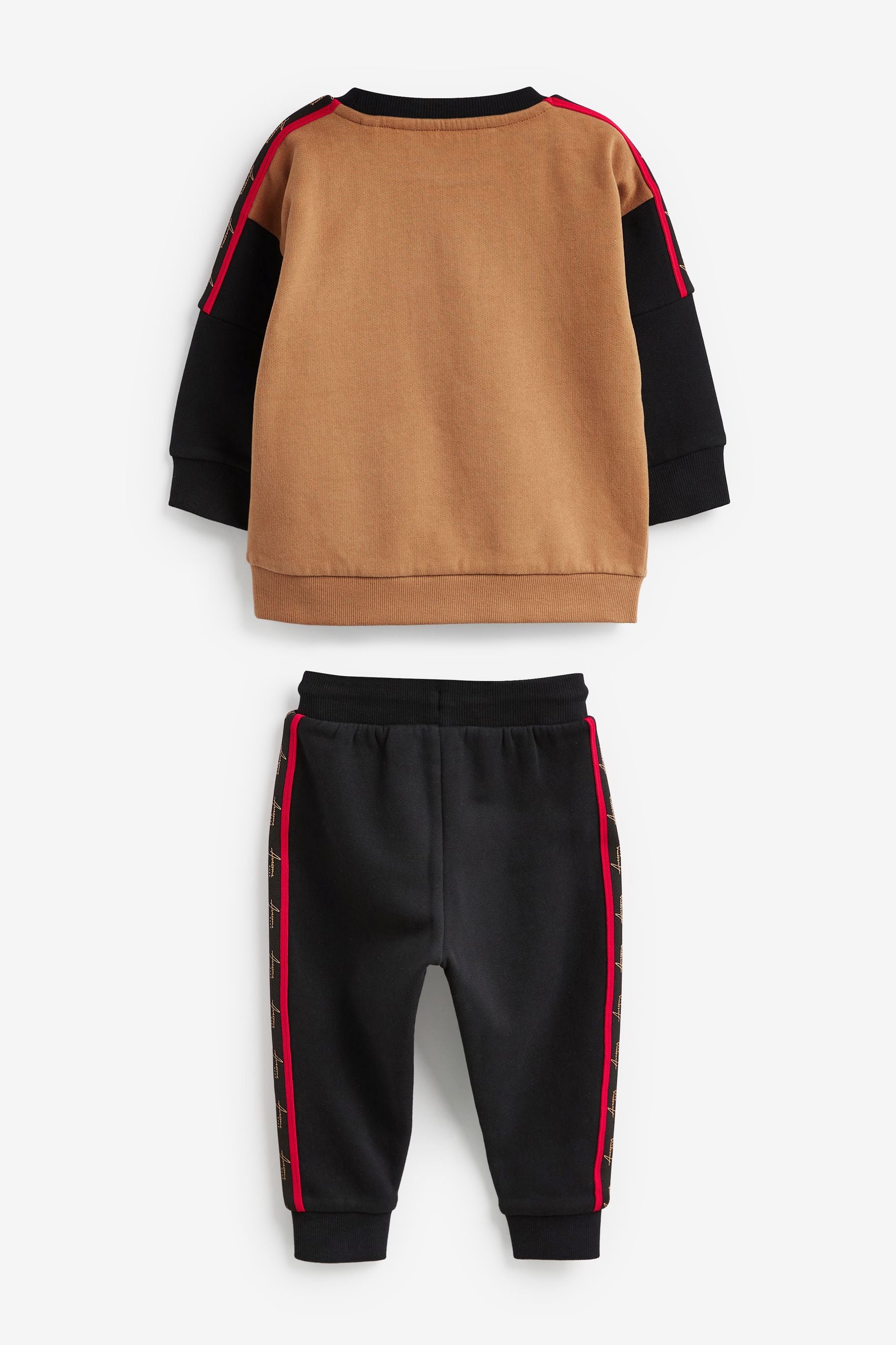 Black/Tan Brown Taped Colourblock Tracksuit (3mths-7yrs)