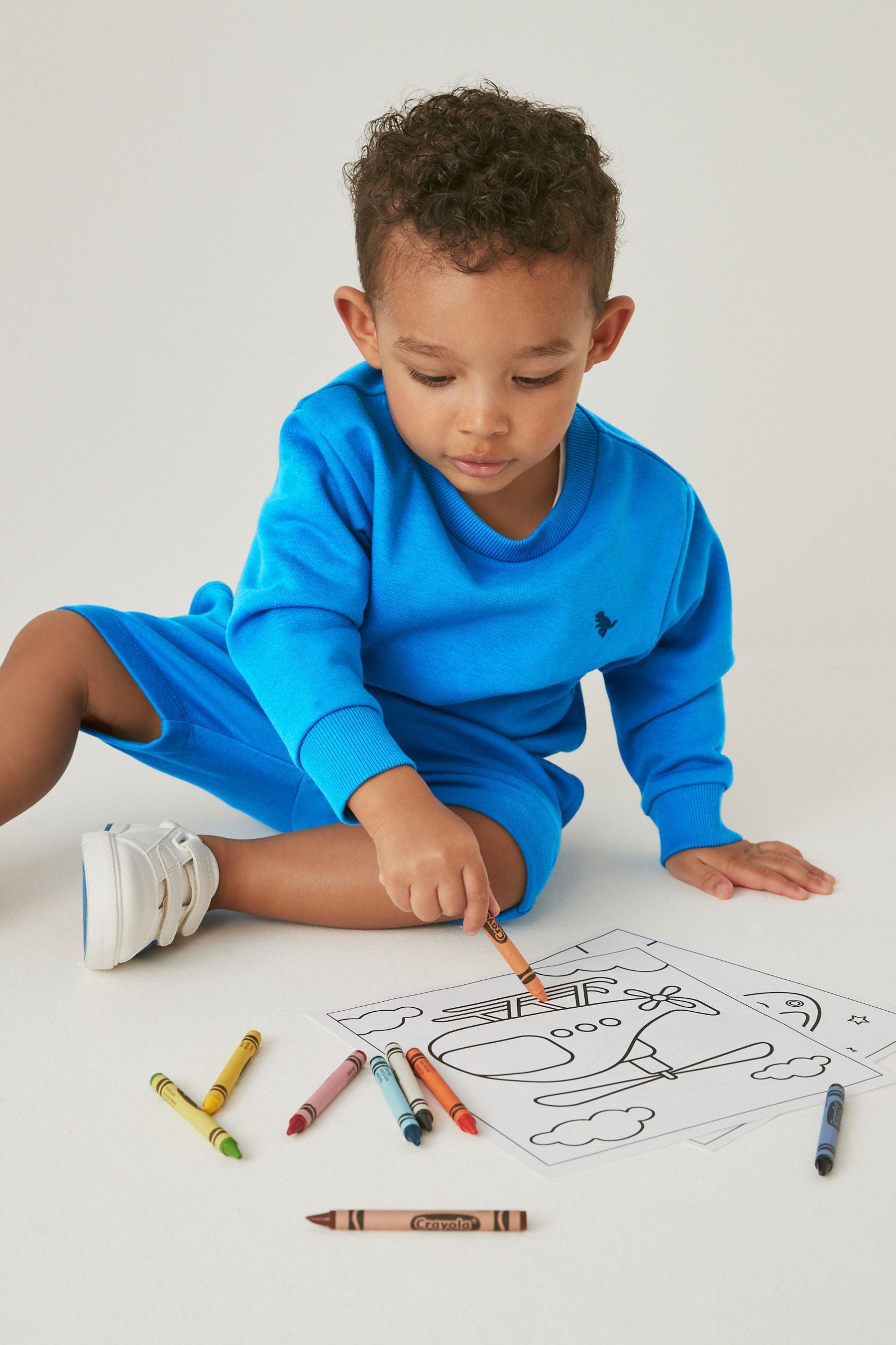 Cobalt Blue Sweatshirt and Shorts Set (3mths-7yrs)