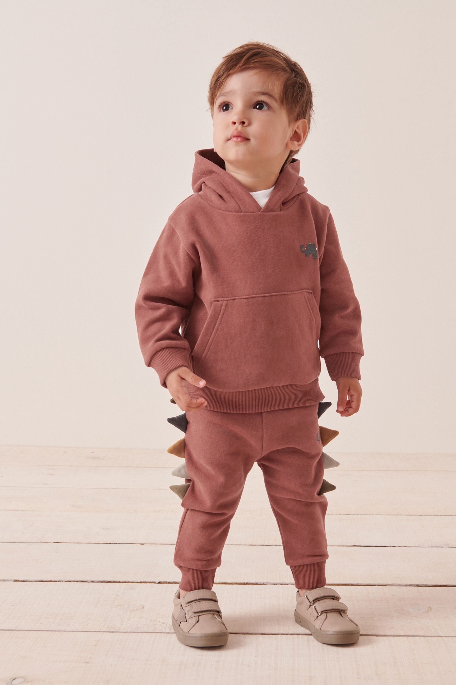 Red Dino Spike Hoody and Jogger Set (3mths-7yrs)