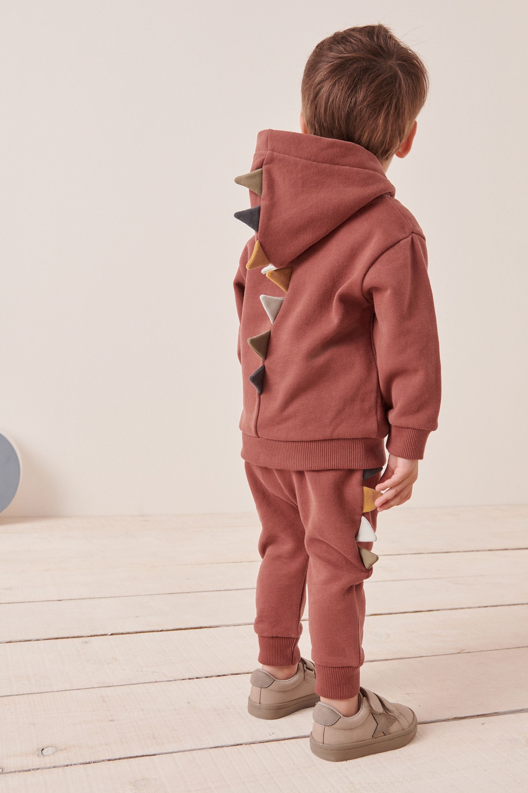 Red Dino Spike Hoody and Jogger Set (3mths-7yrs)