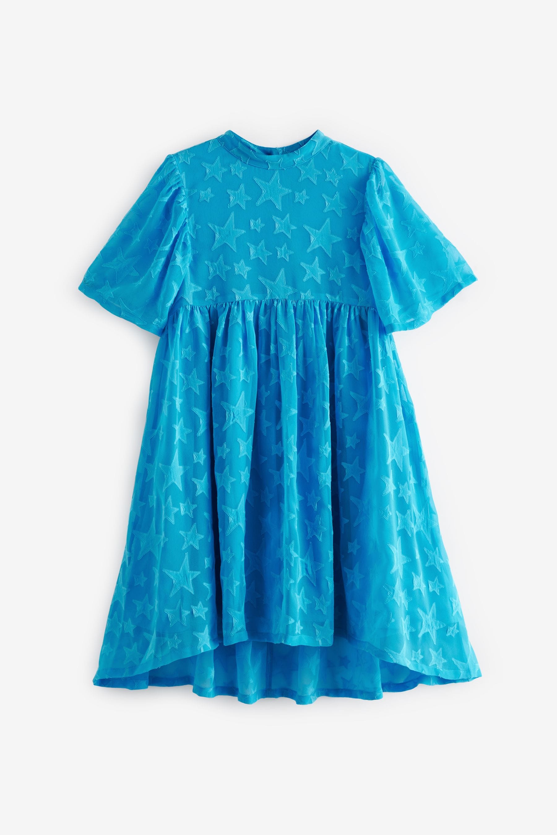 Blue Star Jacquard Party Dress (3-16yrs)