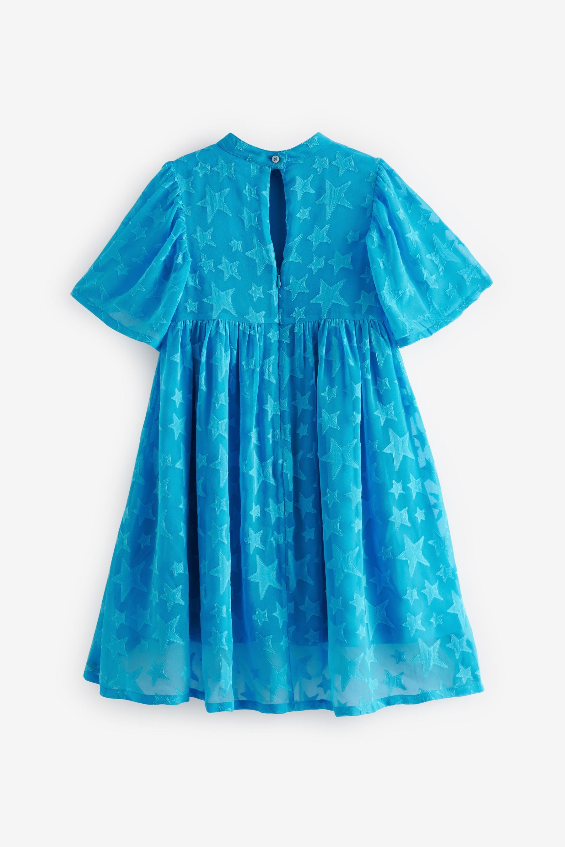 Blue Star Jacquard Party Dress (3-16yrs)