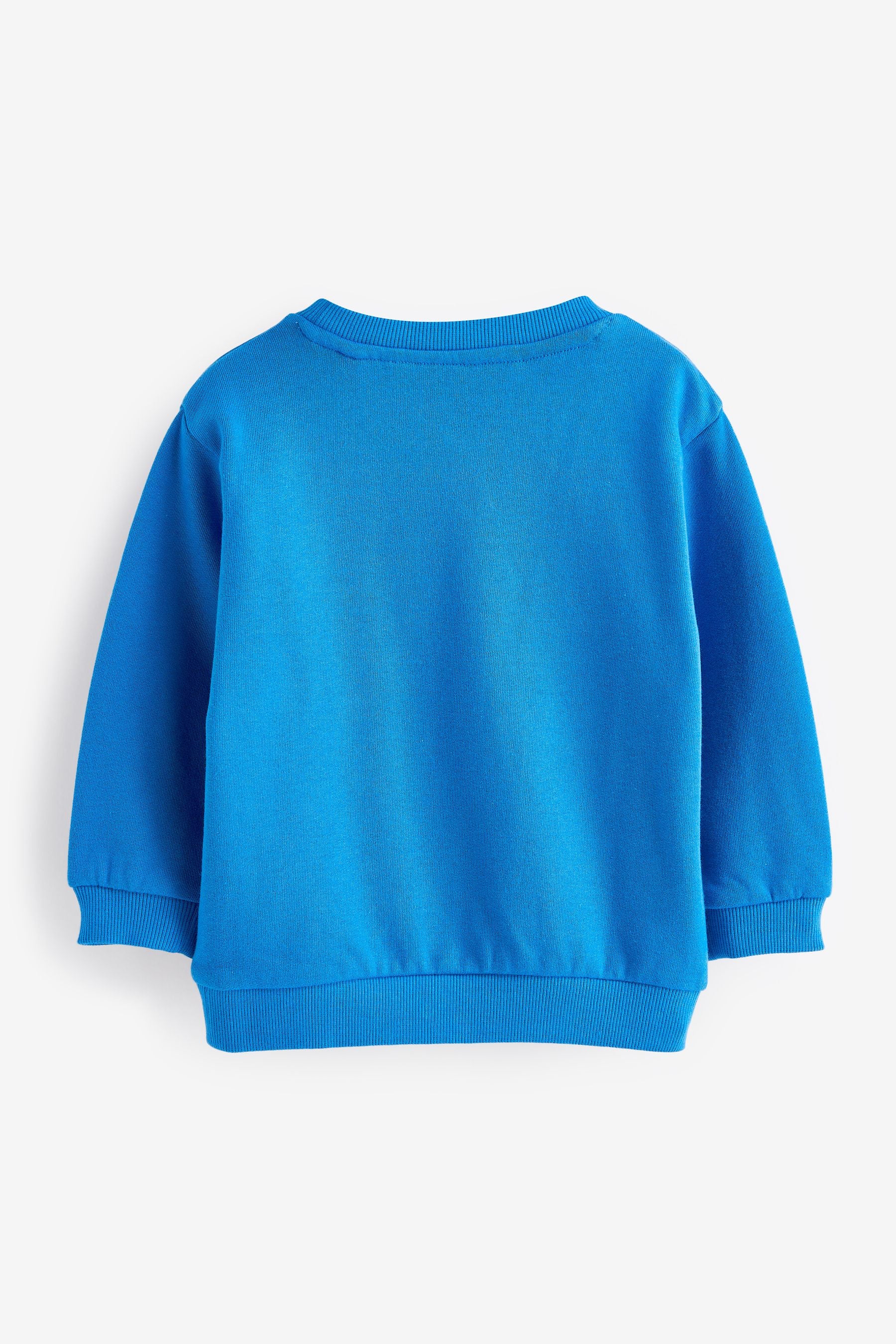 Blue Santa Christmas Appliquééé Crew Neck Sweatshirt (3mths-7yrs)