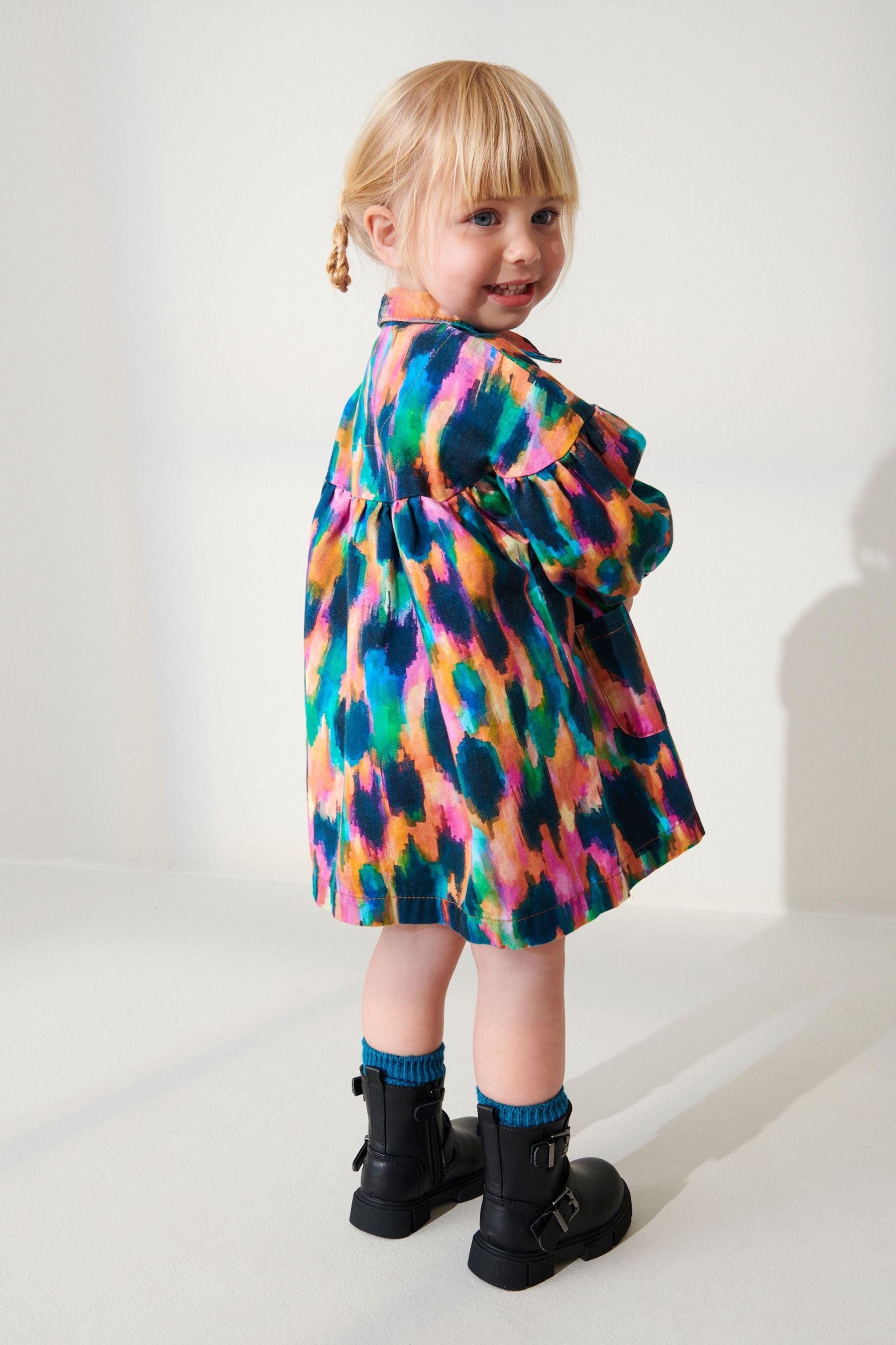 Multi Bright Print Cotton Shirt Dress (3mths-8yrs)