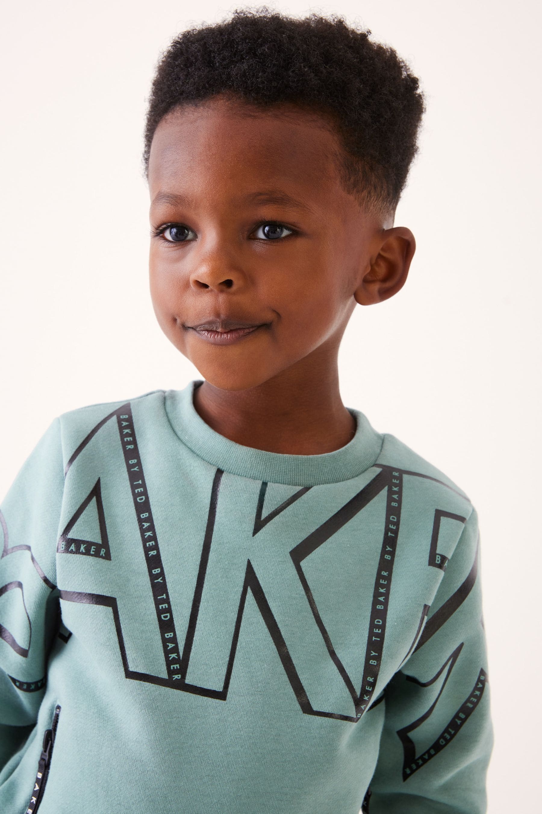 Green Baker by Ted Baker (0-6yrs) Letter Sweater and Jogger Set