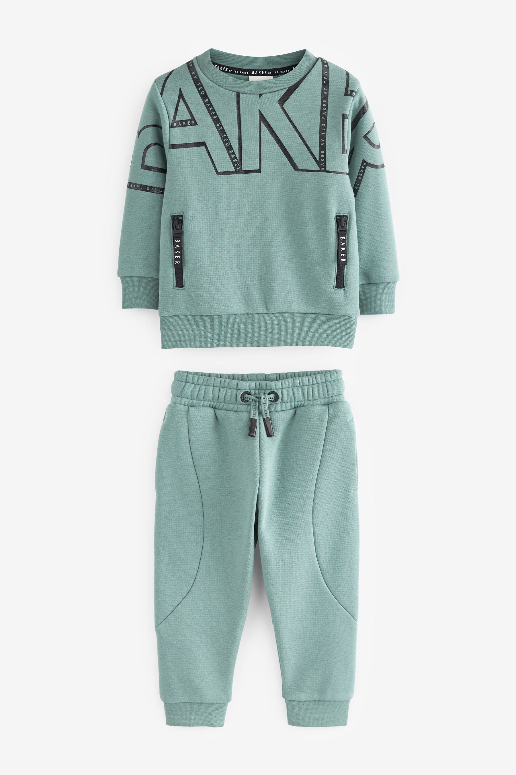 Green Baker by Ted Baker (0-6yrs) Letter Sweater and Jogger Set