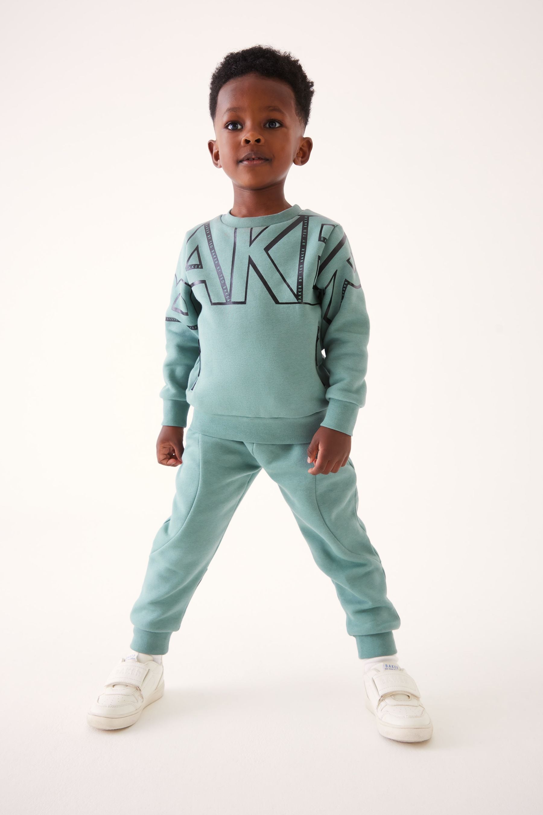 Green Baker by Ted Baker (0-6yrs) Letter Sweater and Jogger Set