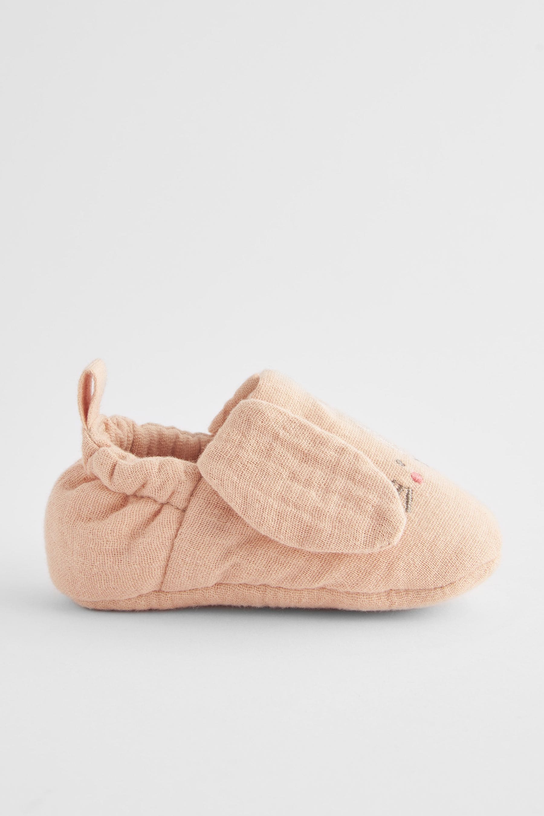 Pink Bunny Character Slip-On Baby Shoes (0-18mths)