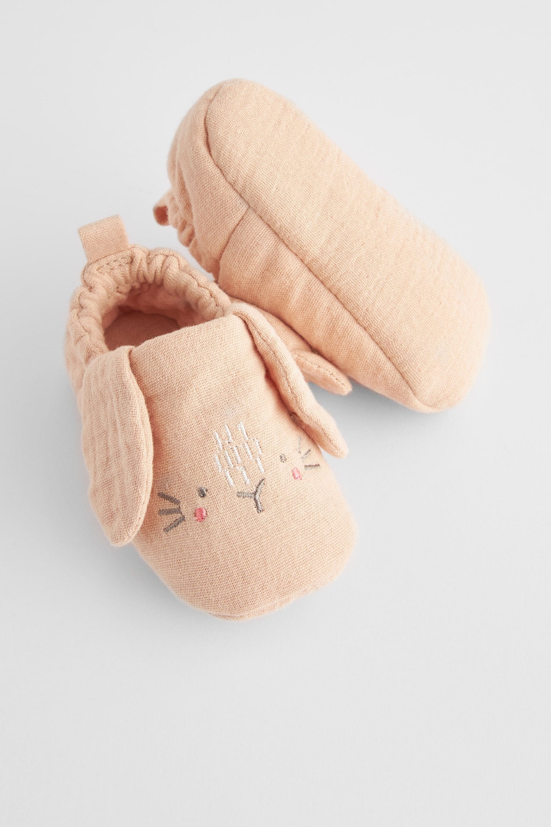 Pink Bunny Character Slip-On Baby Shoes (0-18mths)