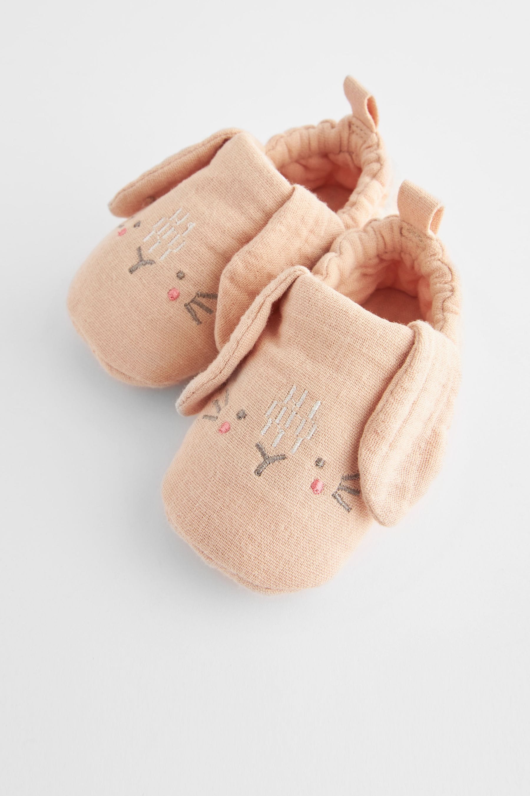 Pink Bunny Character Slip-On Baby Shoes (0-18mths)