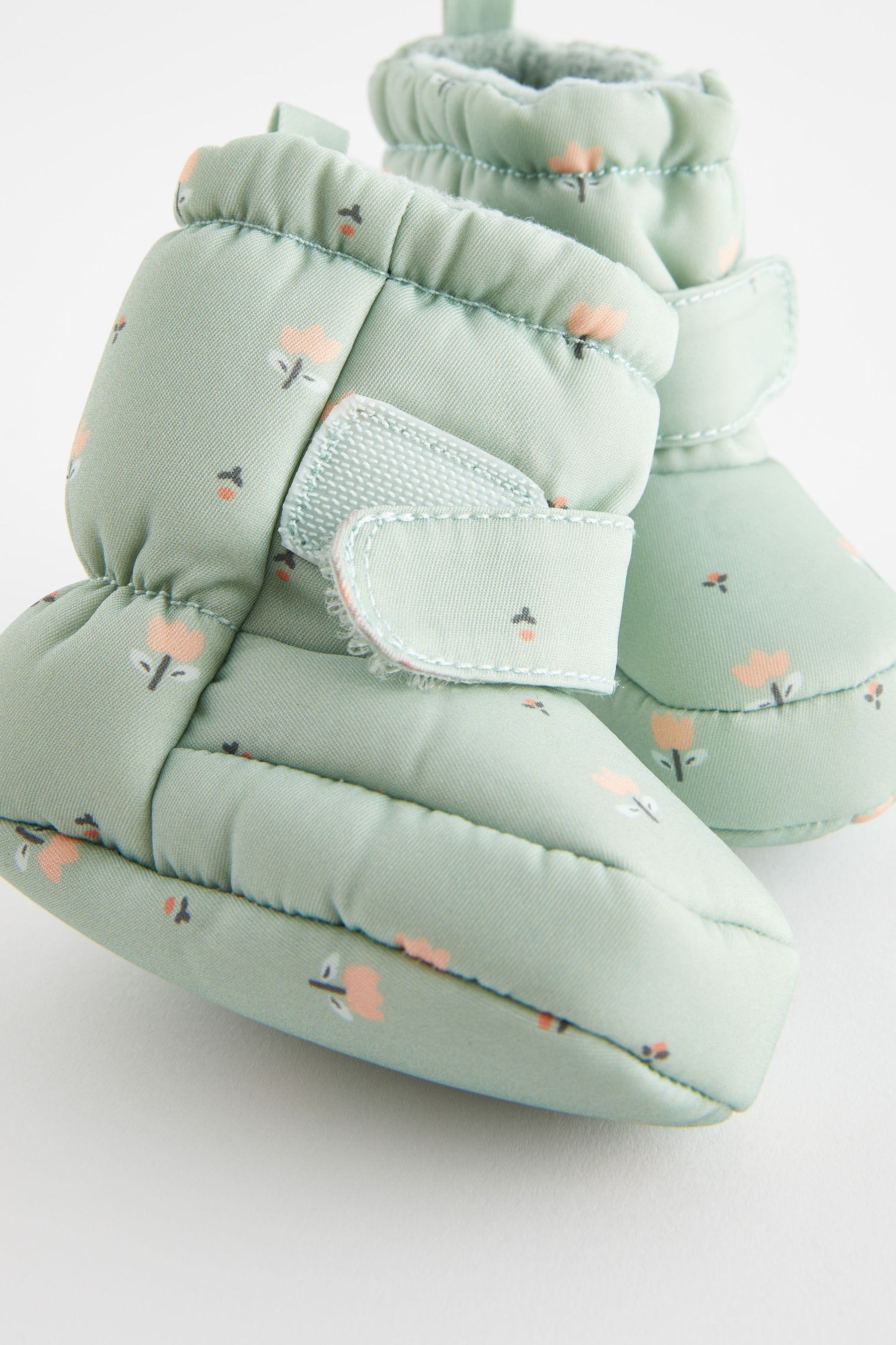 Sage Green Floral Baby Snowboot (0-24mths)