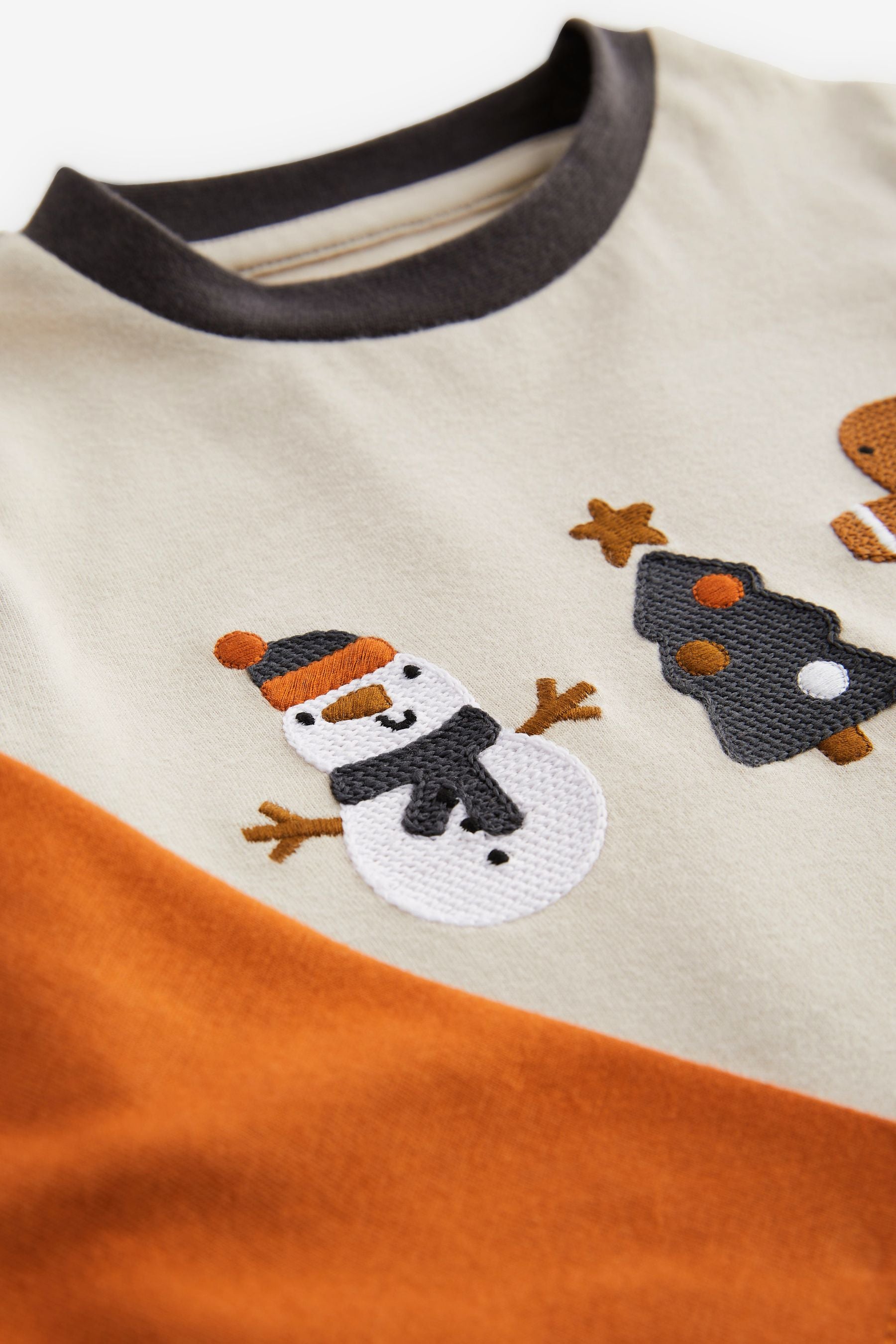 Multi Neutral Long Sleeve Christmas T-Shirt (3mths-7yrs)