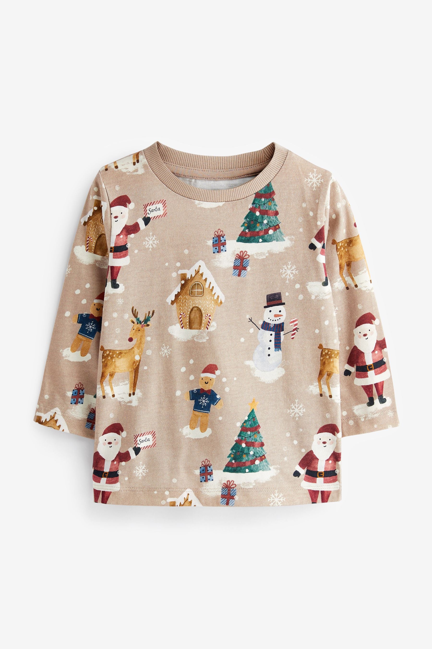 Neutral Long Sleeve Christmas T-Shirt (3mths-7yrs)