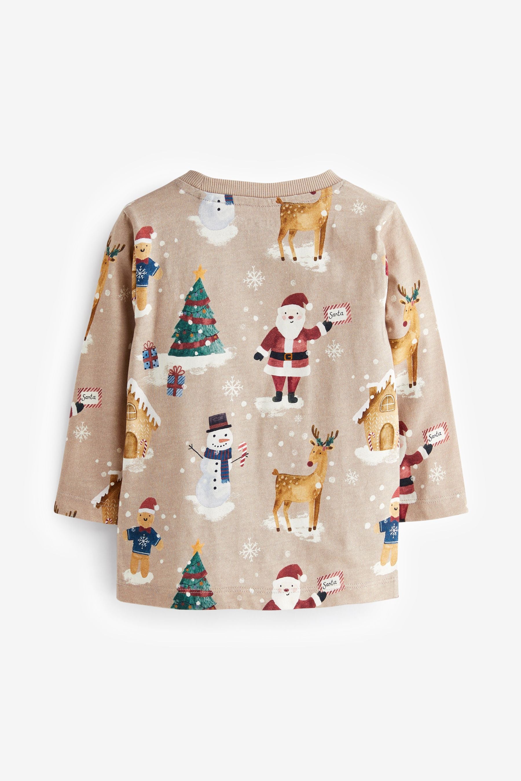 Neutral Long Sleeve Christmas T-Shirt (3mths-7yrs)