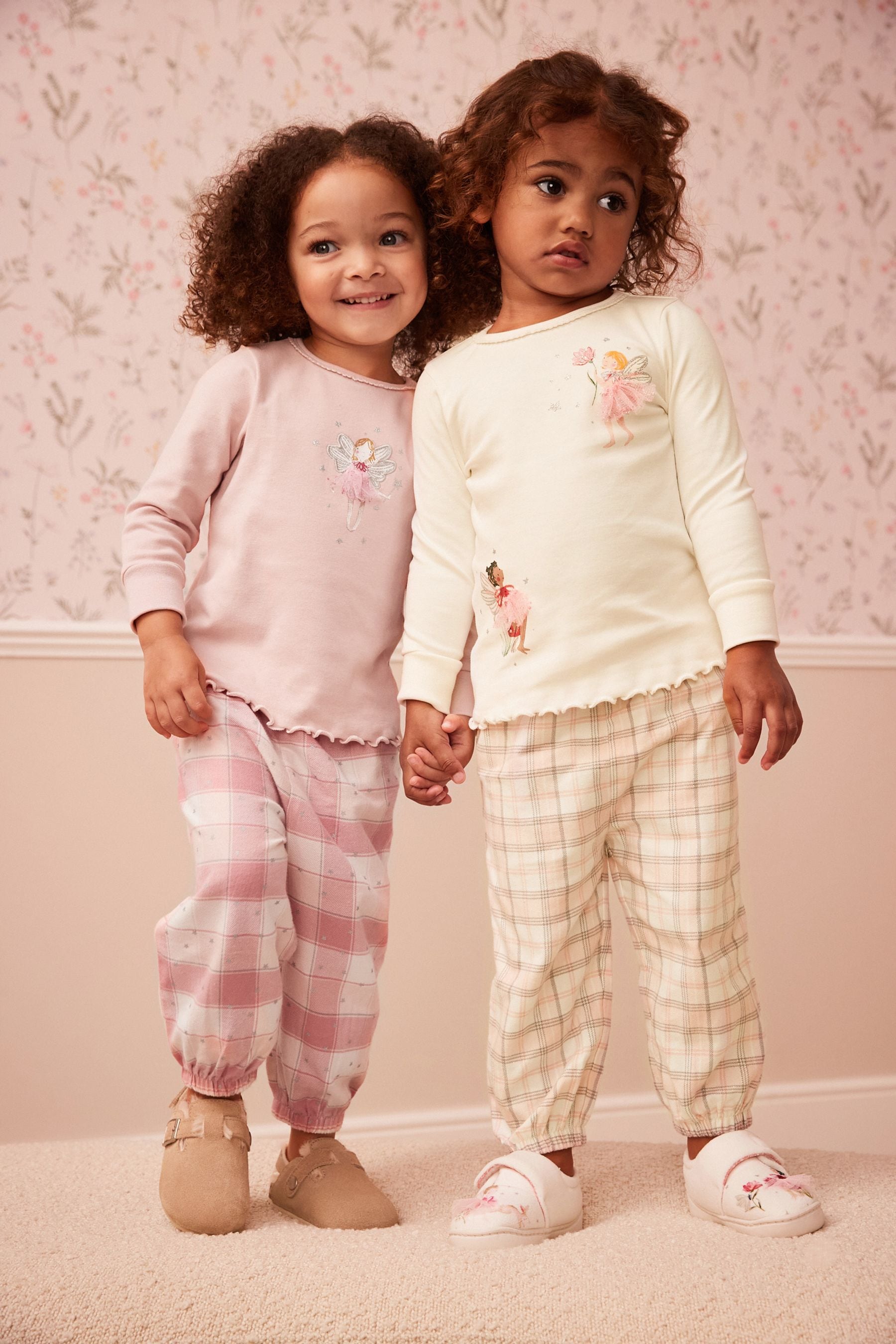 Pink/Cream Fairy Woven Bottom Pyjamas 2 Pack (9mths-10yrs)