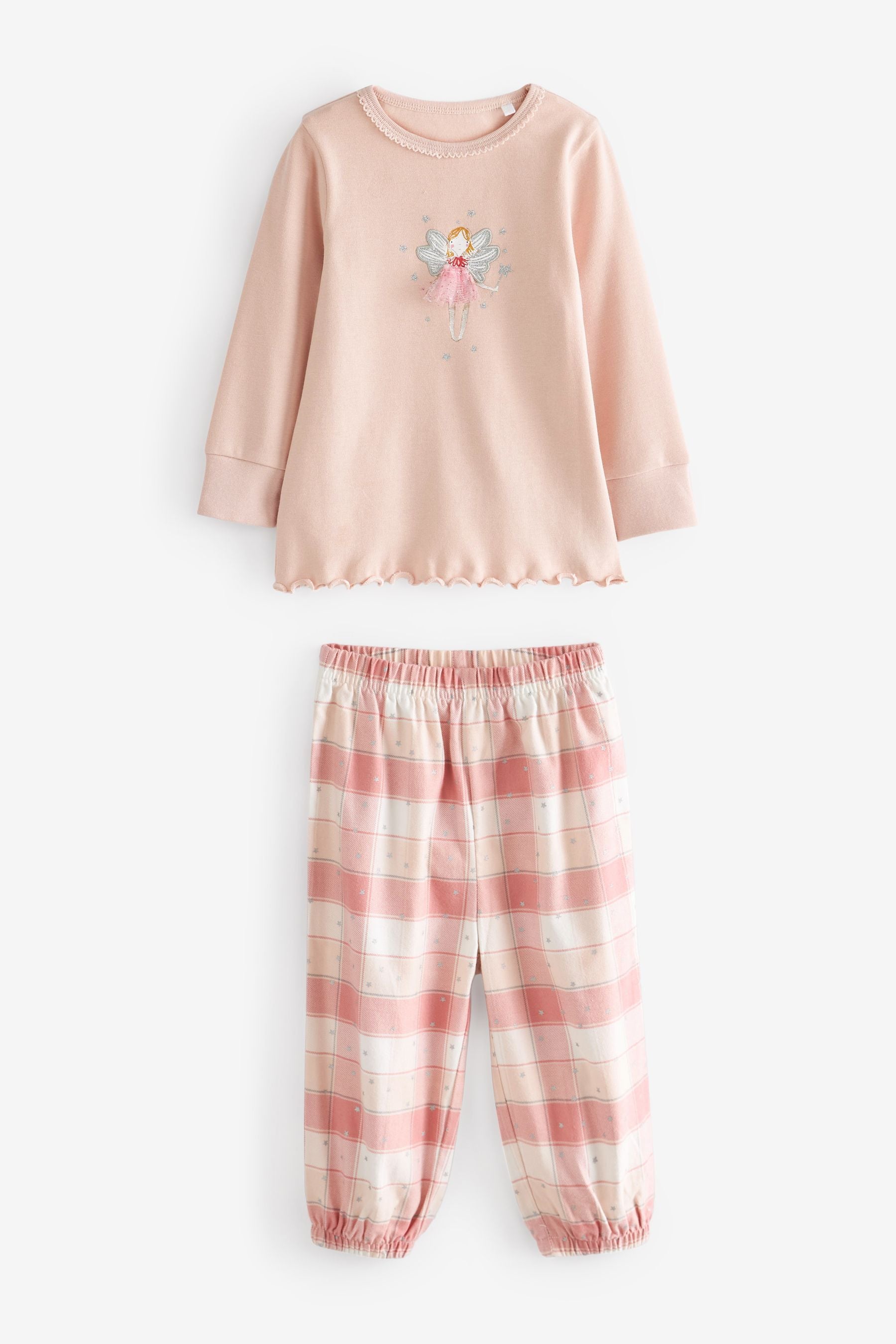 Pink/Cream Fairy Woven Bottom Pyjamas 2 Pack (9mths-10yrs)