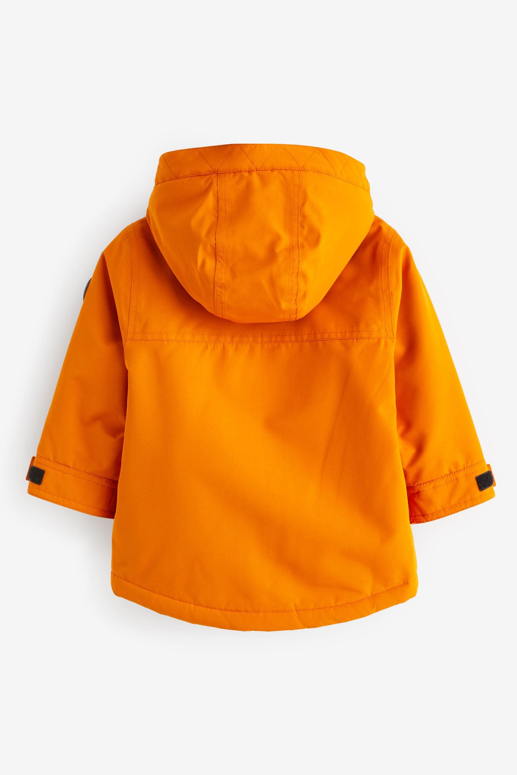 Orange Waterproof Teddy Borg Fleece Lined Coat (3mths-7yrs)