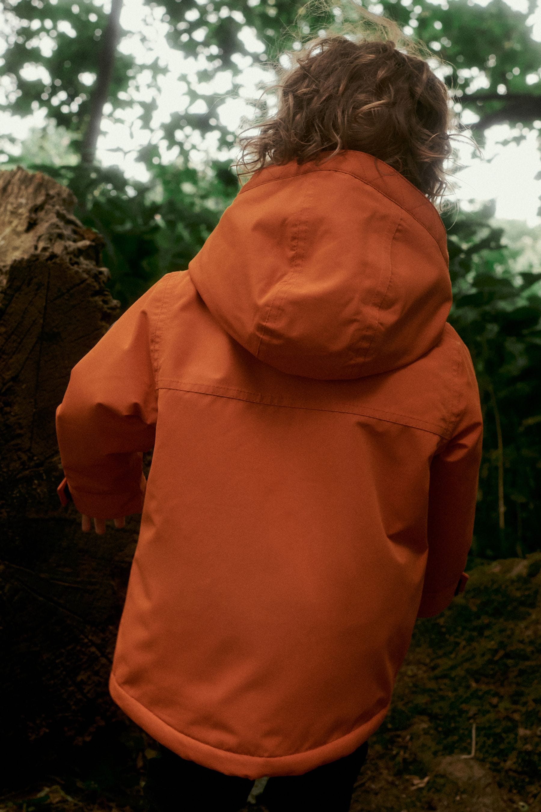 Orange Waterproof Teddy Borg Fleece Lined Coat (3mths-7yrs)