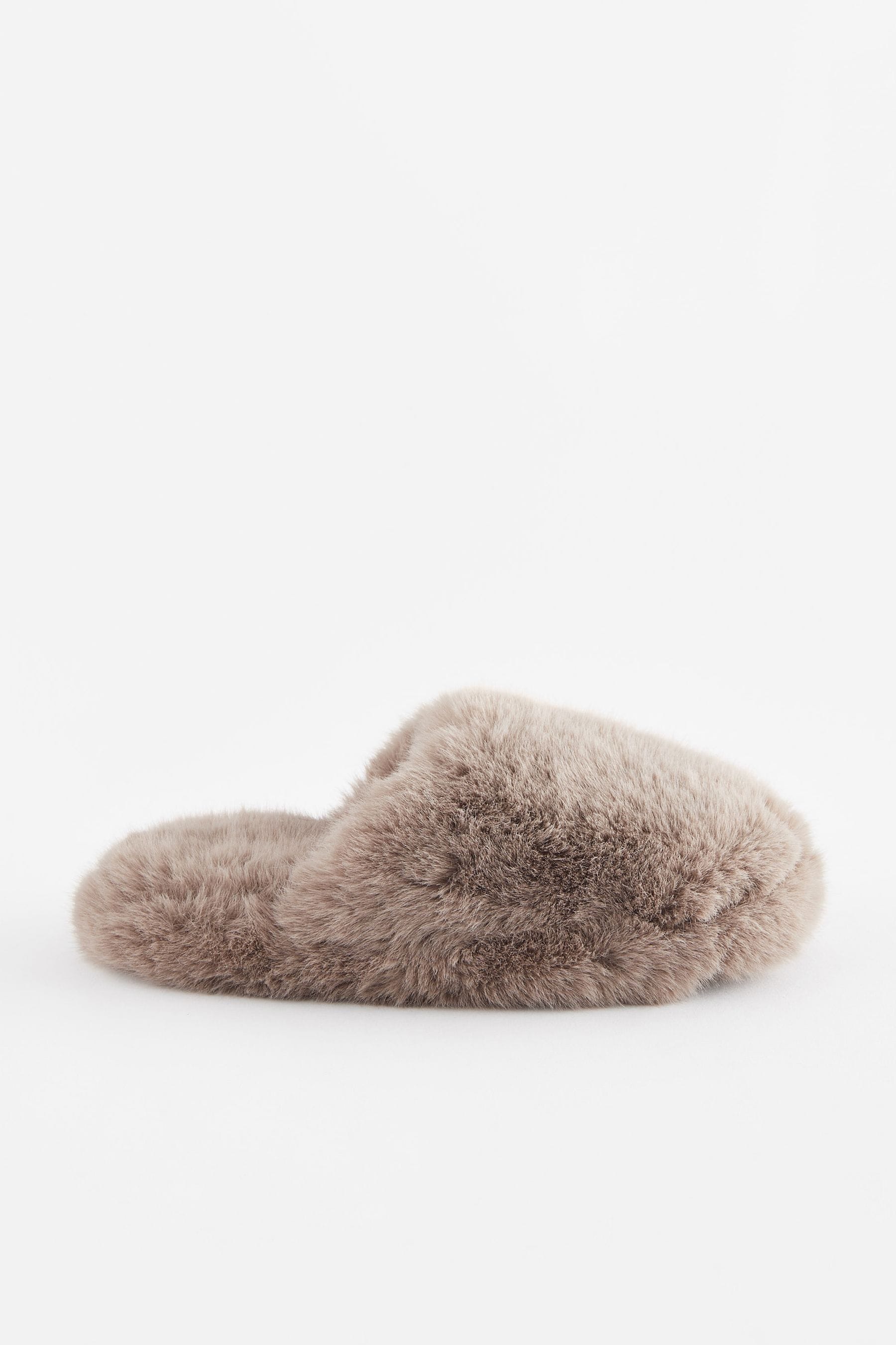 Mink Brown Faux Fur Mule Slippers