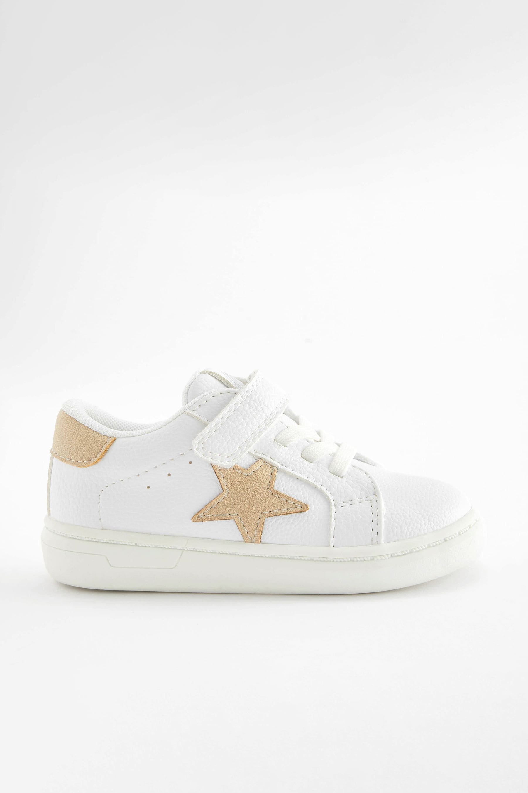 White Elastic Lace Star Trainers