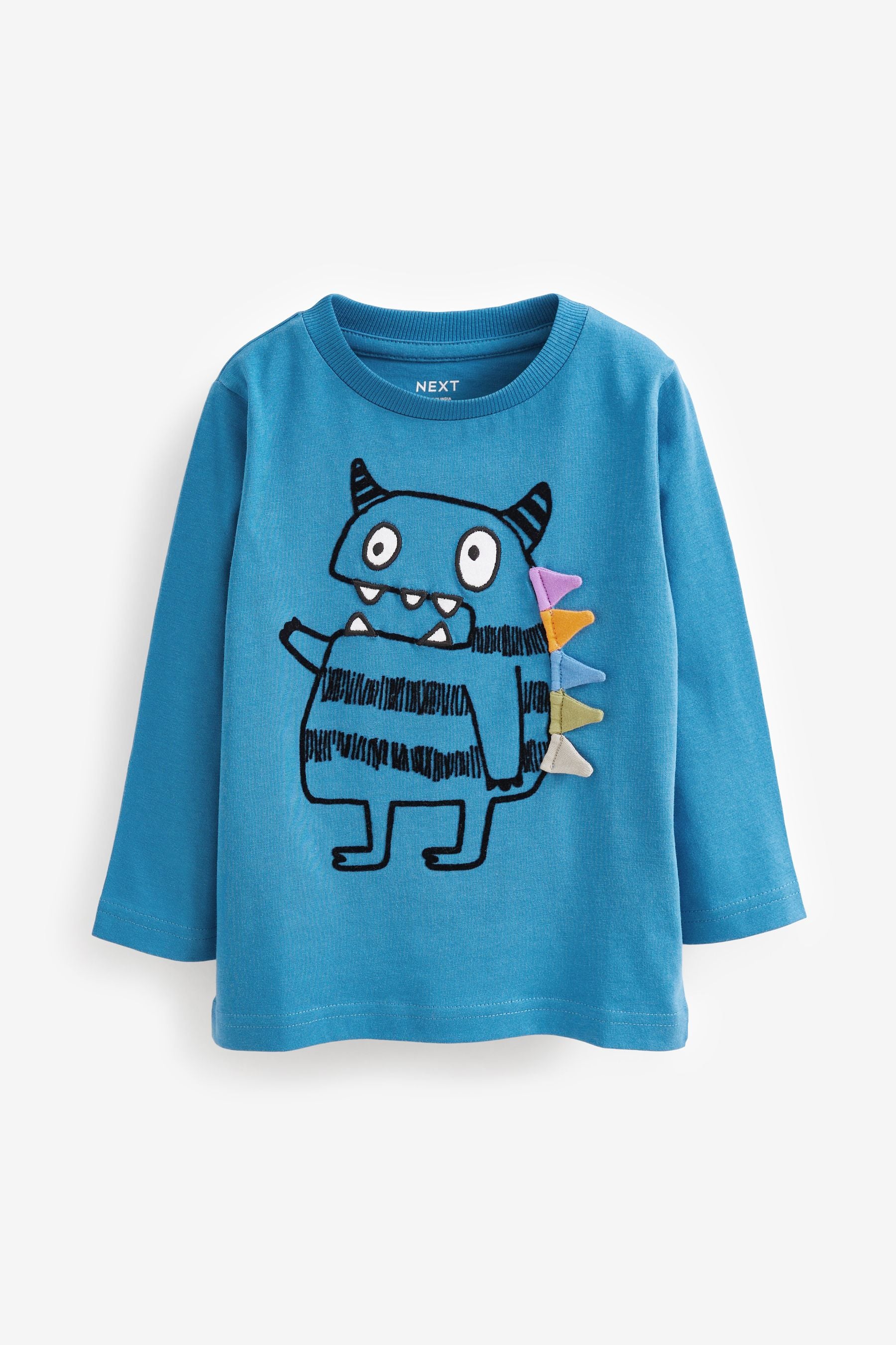 Cobalt Blue Monster Long Sleeve Character T-Shirt (3mths-7yrs)