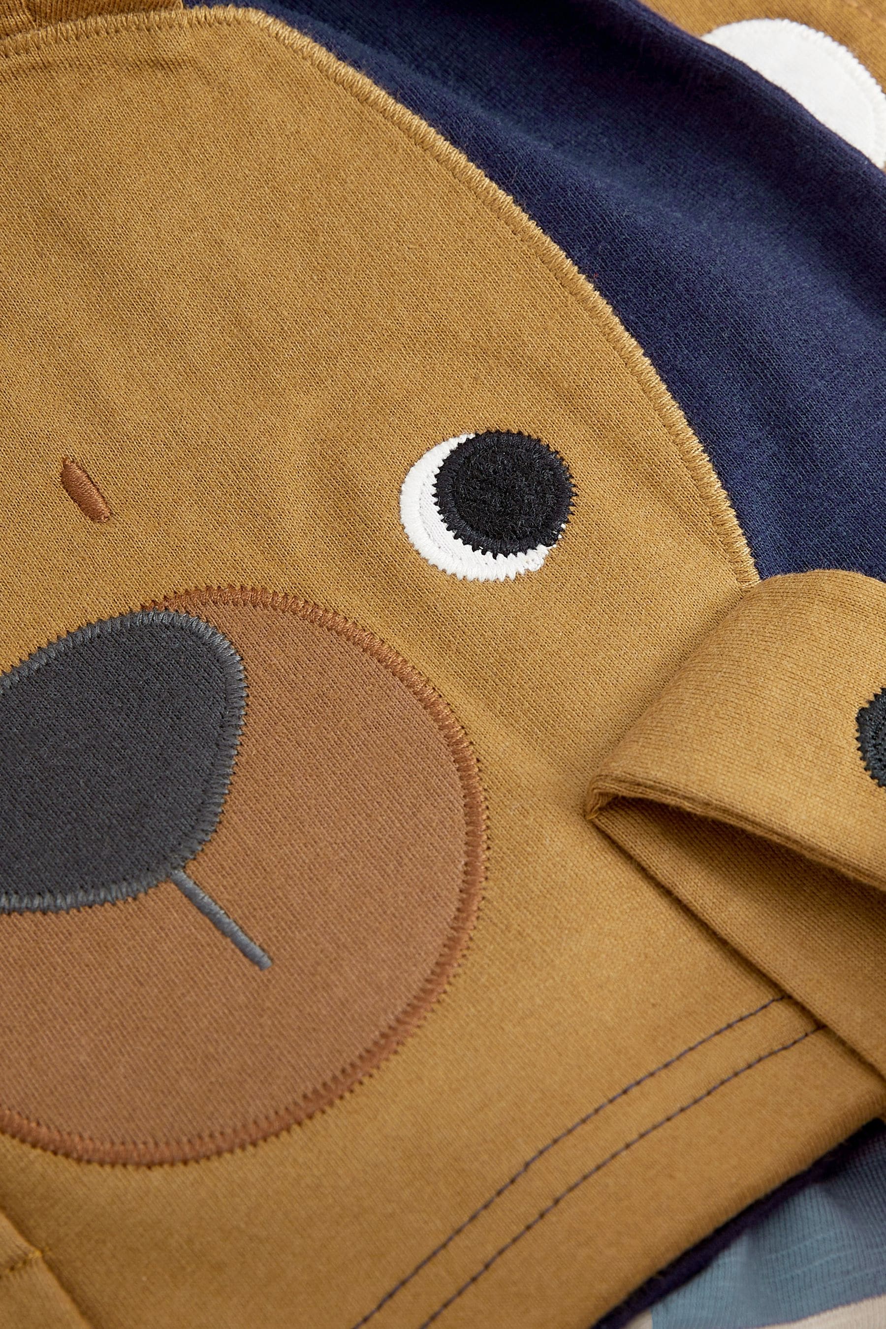 Blue/Brown Peekaboo Bear Long Sleeve Character T-Shirts 3 Pack (3mths-7yrs)