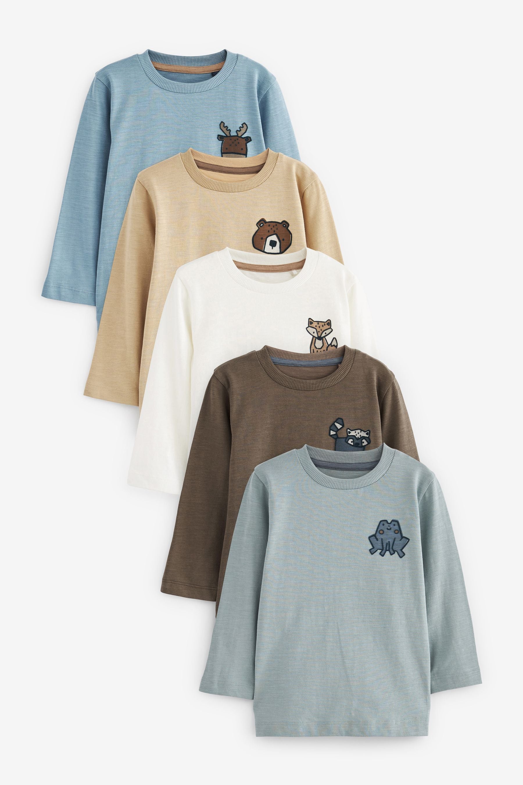 Minerals Small Character Long Sleeve T-Shirts 5 Pack (3mths-7yrs)