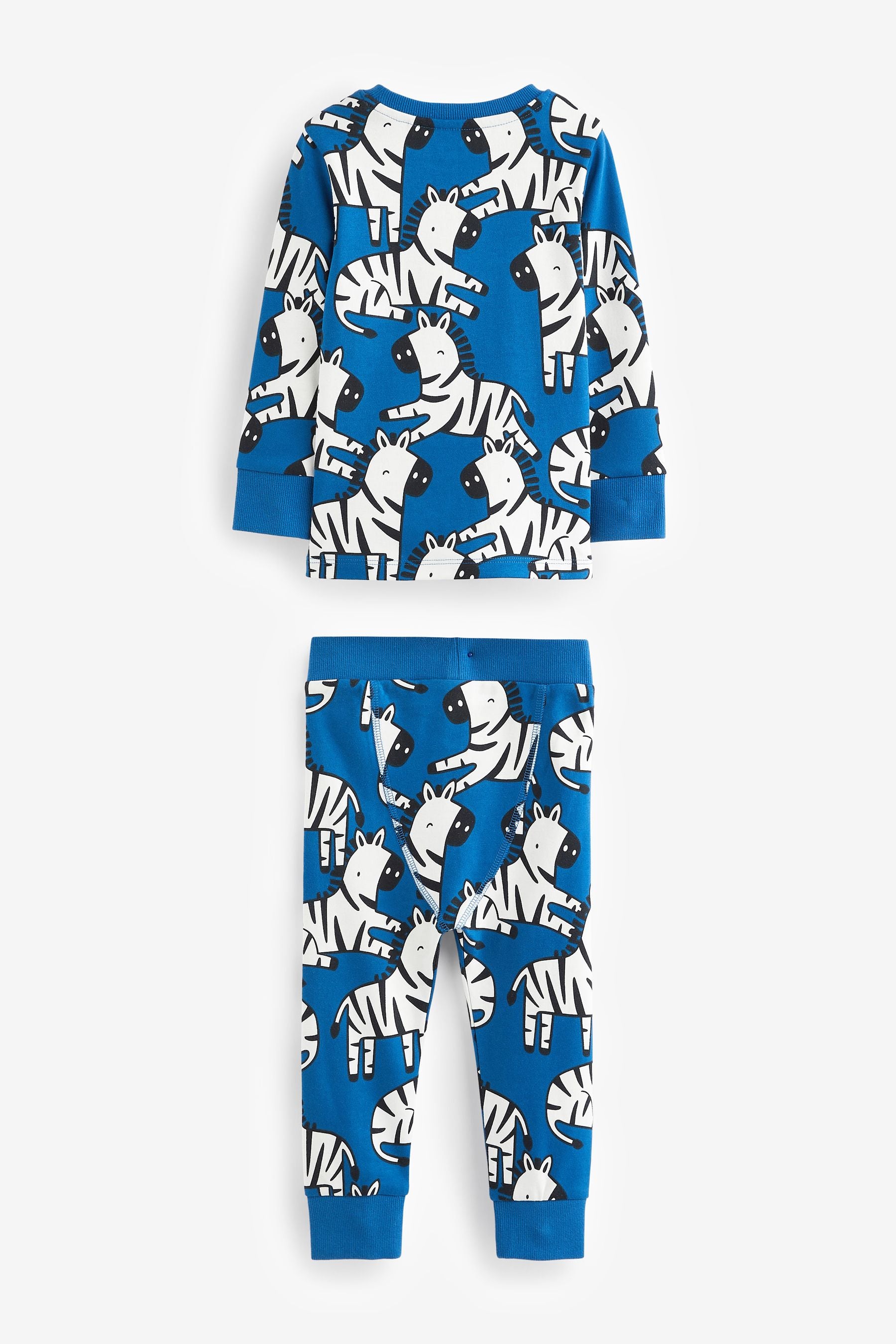 Blue Zebra Print Snuggle Pyjamas (9mths-8yrs)