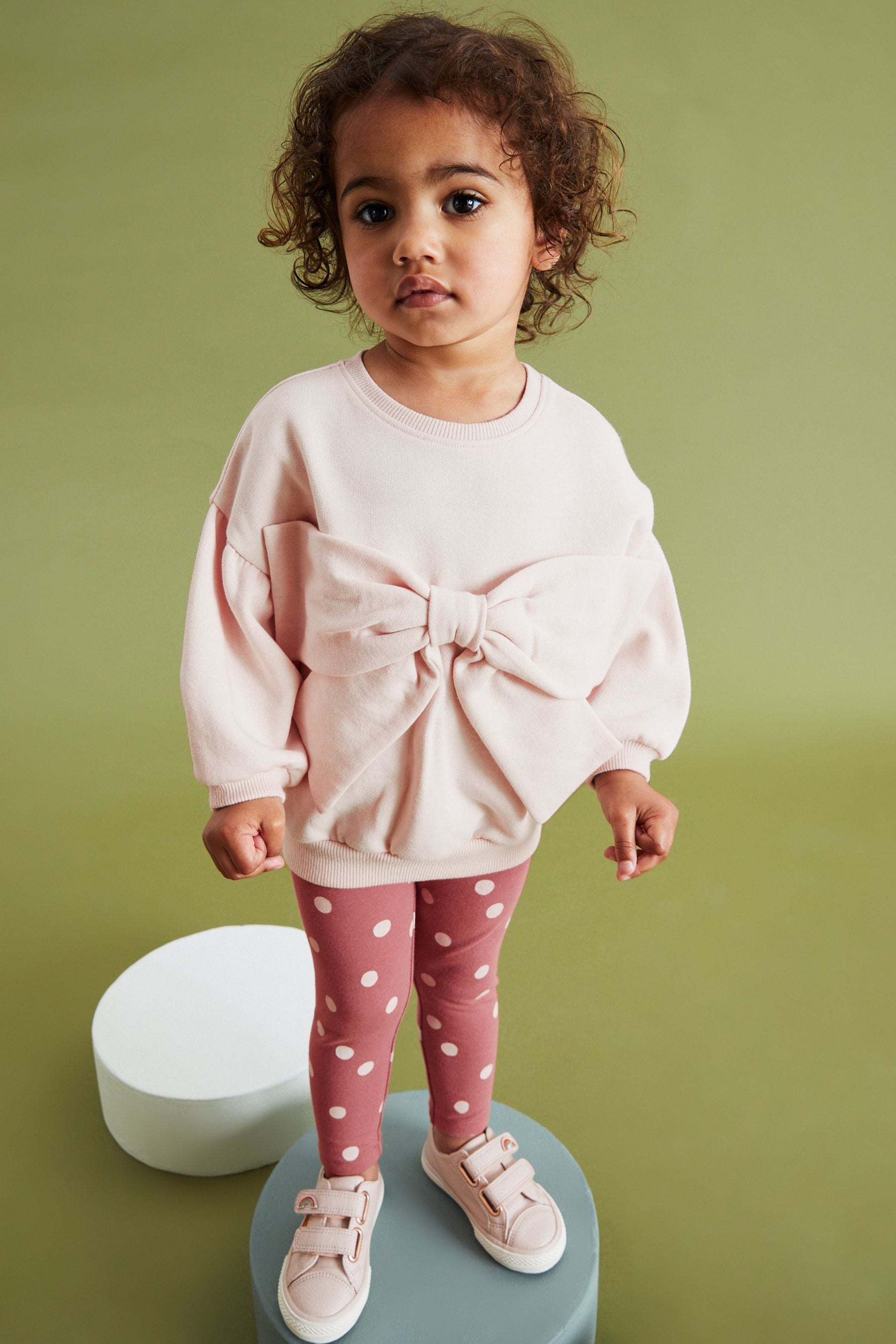 Pink Bow Sweatshirt & Leggings Set (3mths-7yrs)