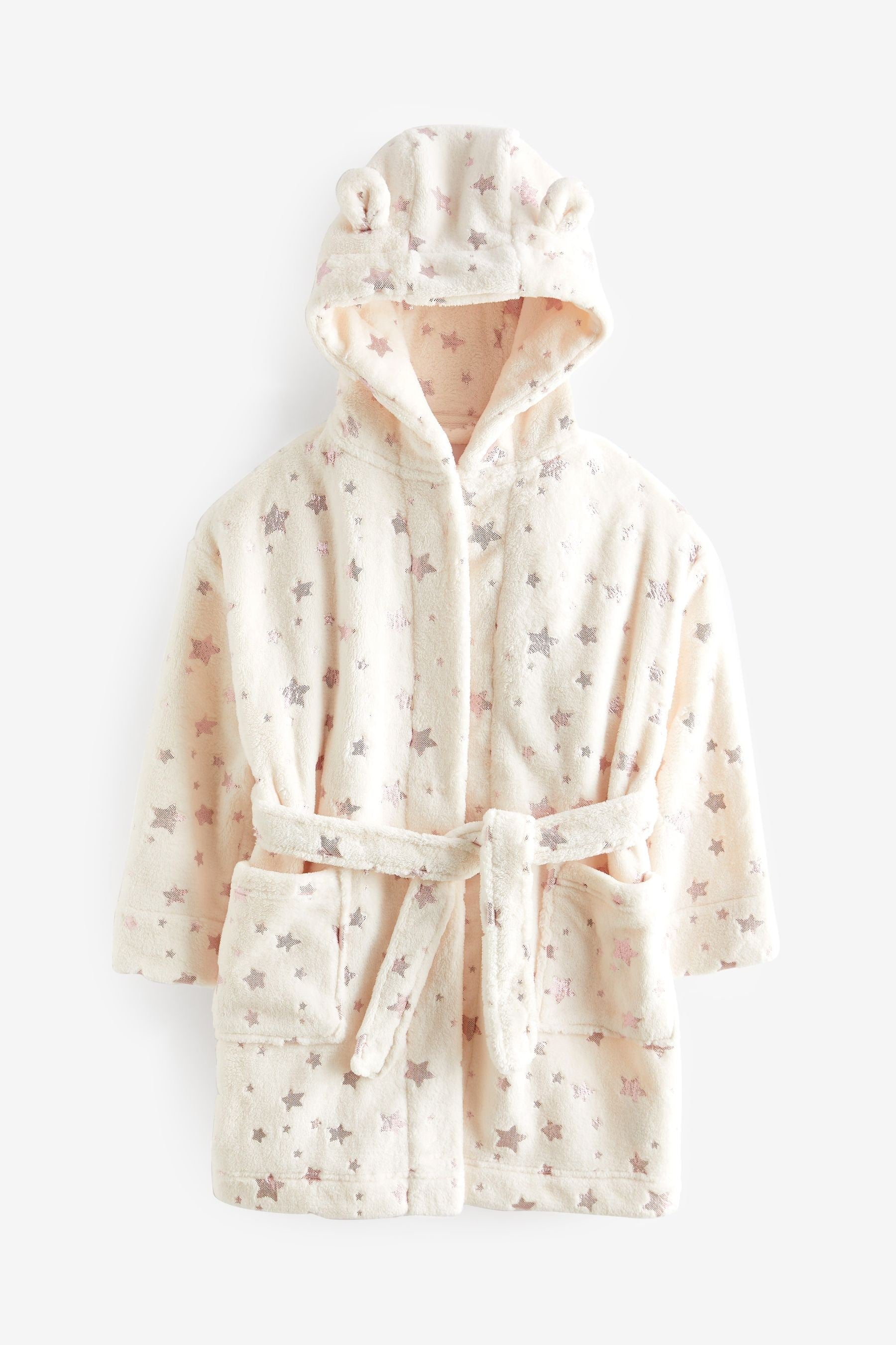 Cream Metallic Star Dressing Gown (9mths-16yrs)