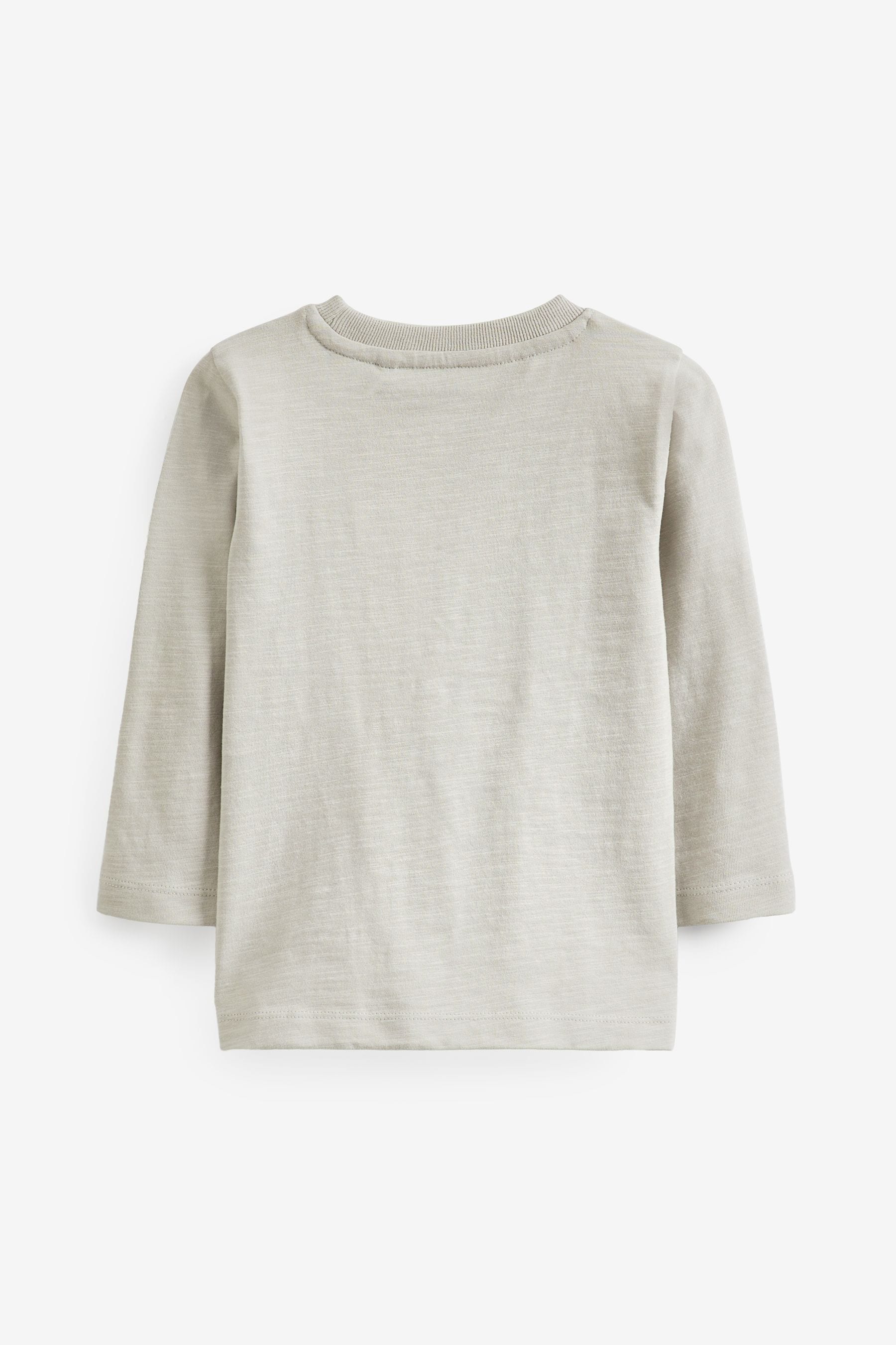 Light Grey Long Sleeve Plain T-Shirt (3mths-7yrs)