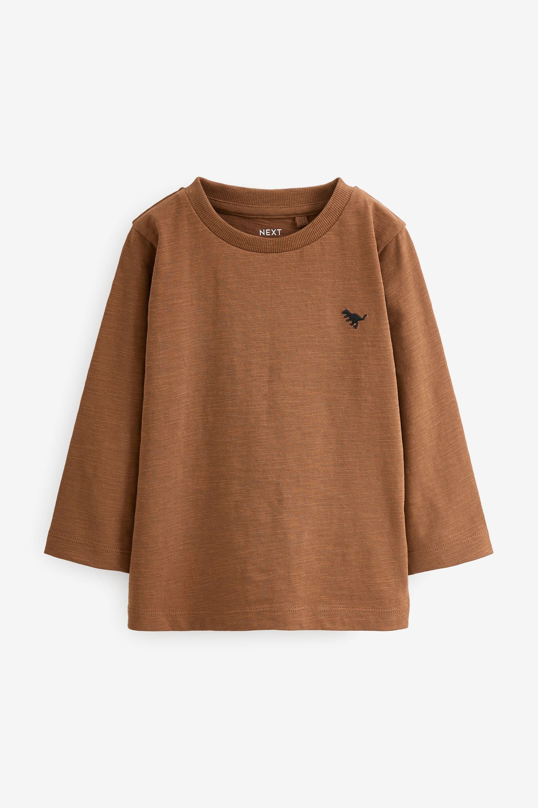 Rust Brown Long Sleeve Plain T-Shirt (3mths-7yrs)