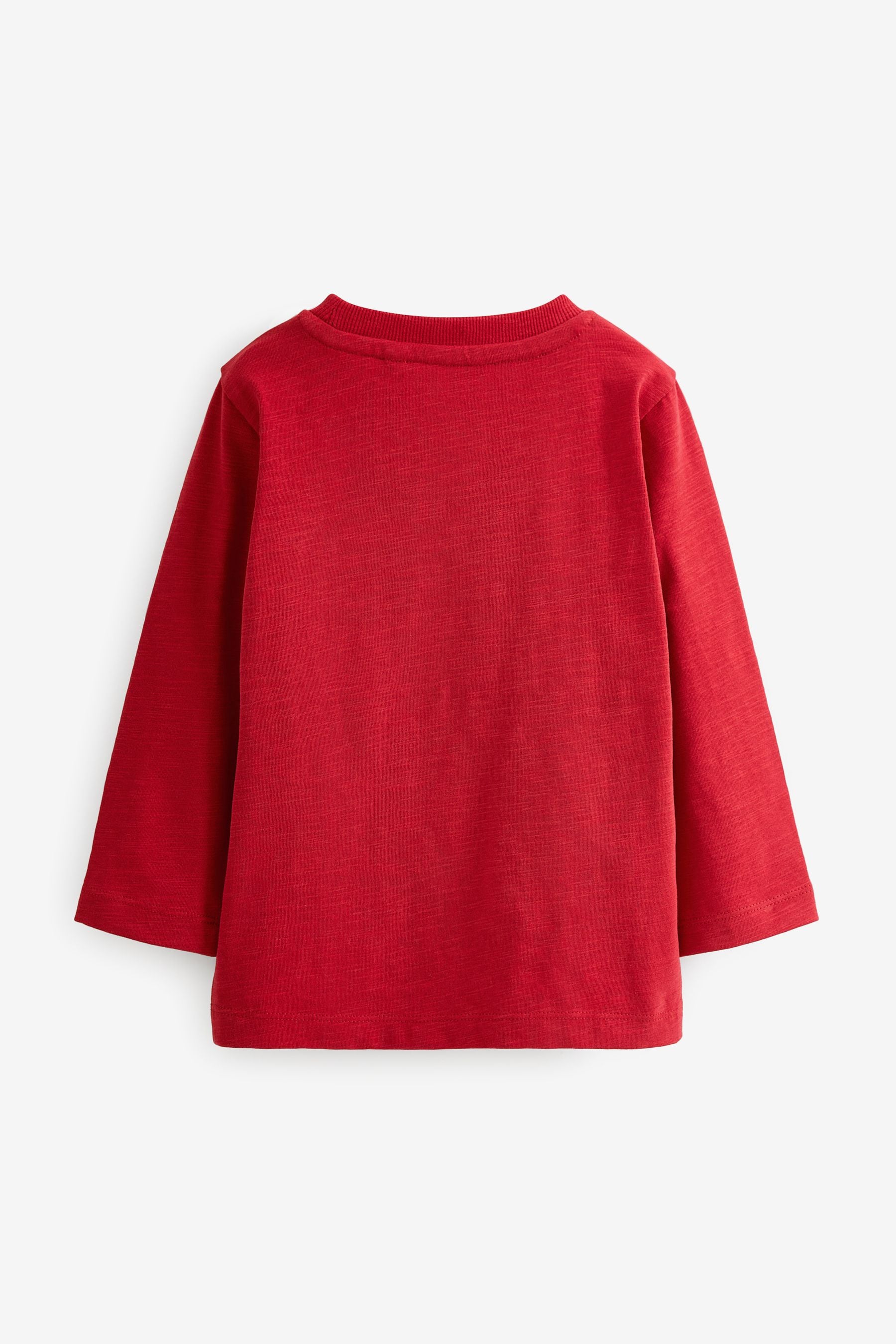 Red Long Sleeve Plain T-Shirt (3mths-7yrs)