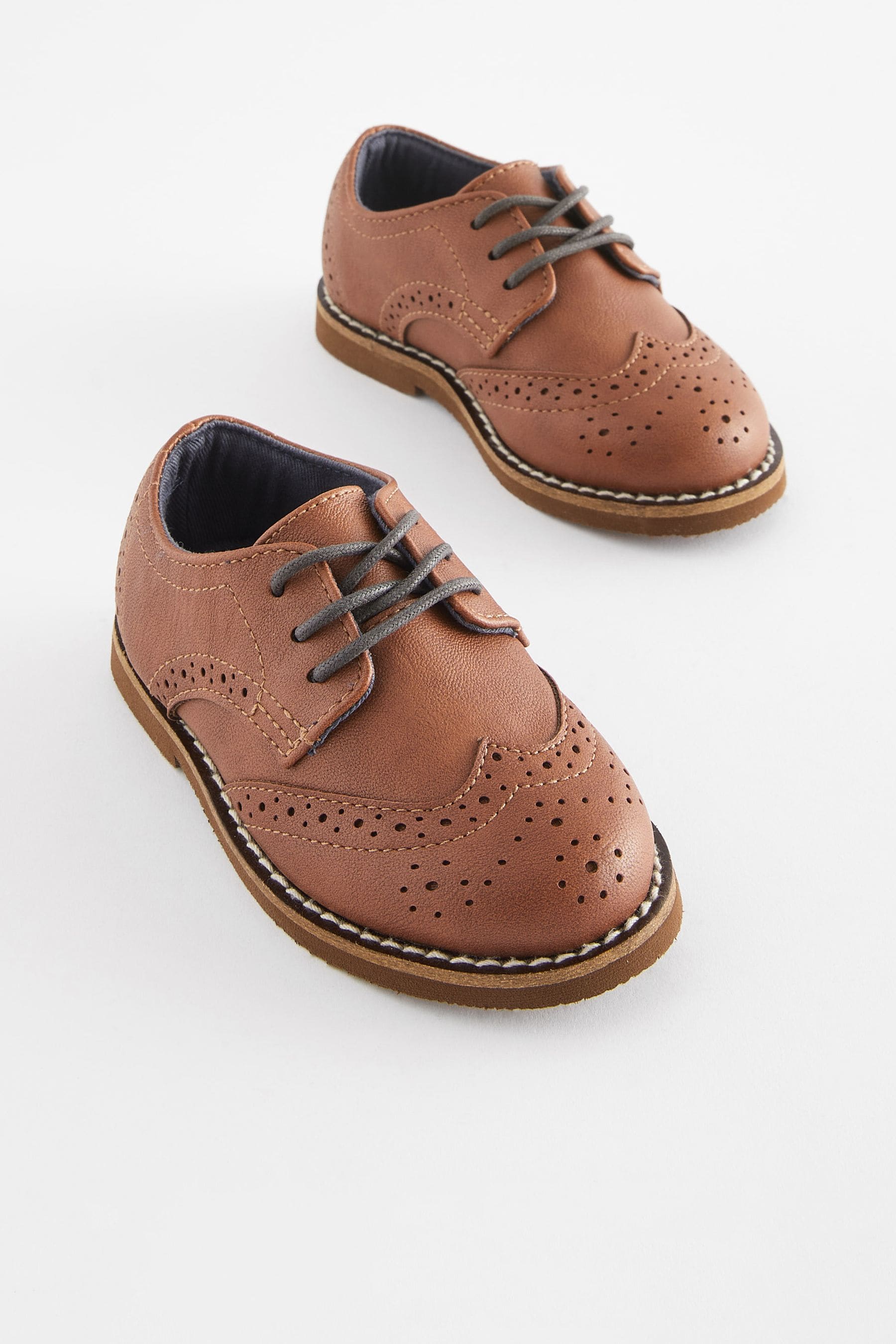 Tan Brown Smart Brogue Shoes