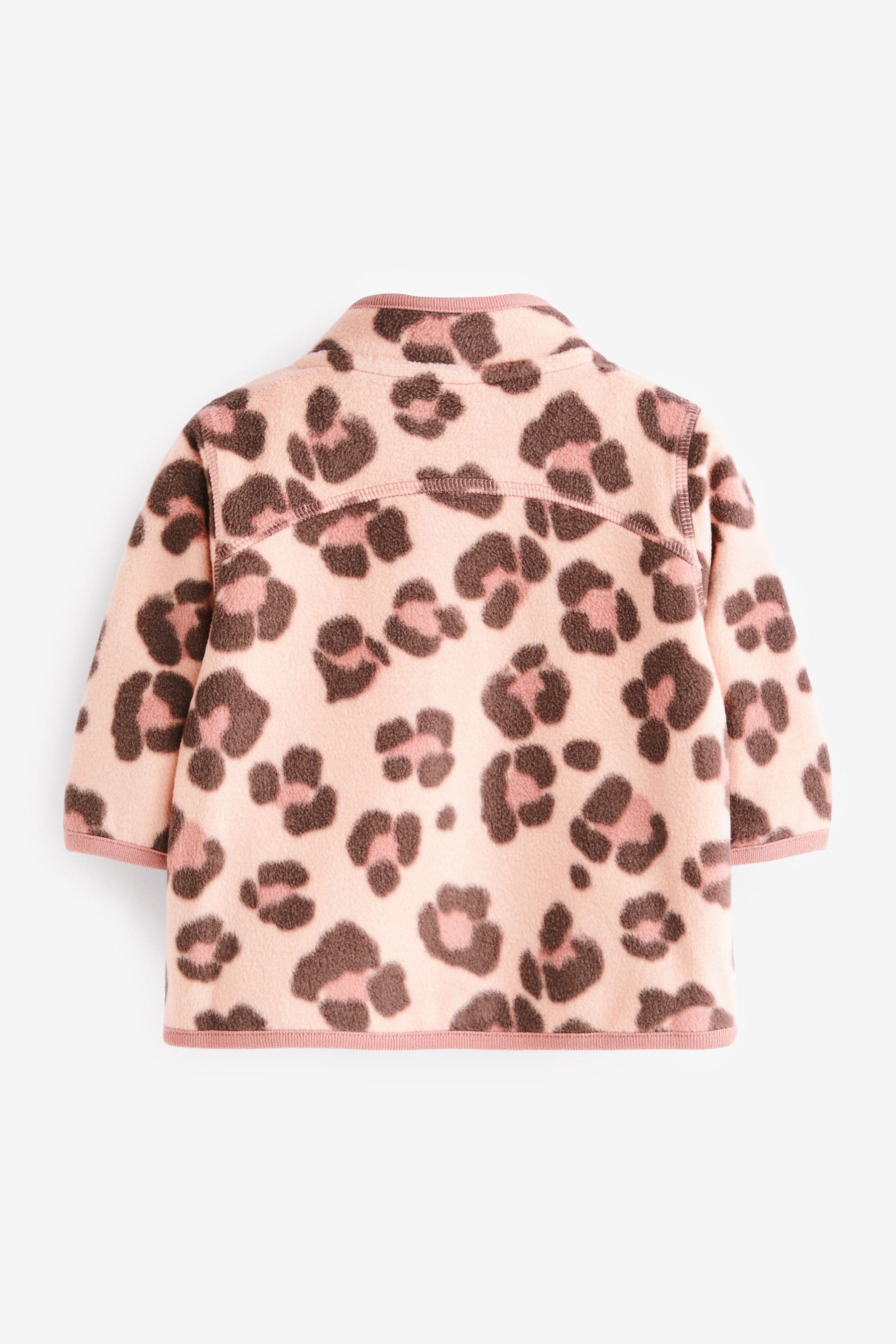 Pink Animal Print Baby Cosy Lightweight Fleece Jacket (0mths-2yrs)