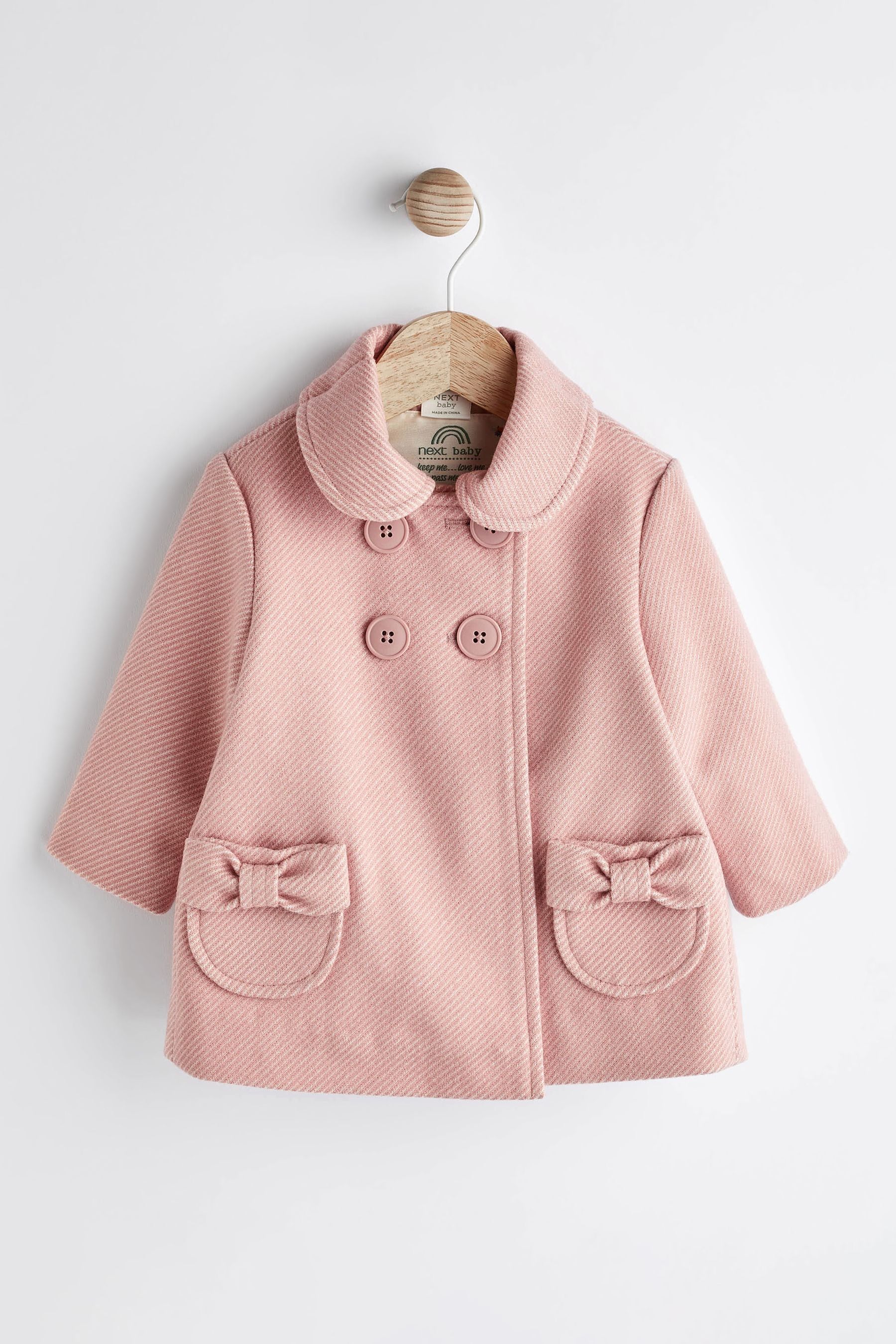 Pink Bows Smart Baby Coat (0mths-2yrs)