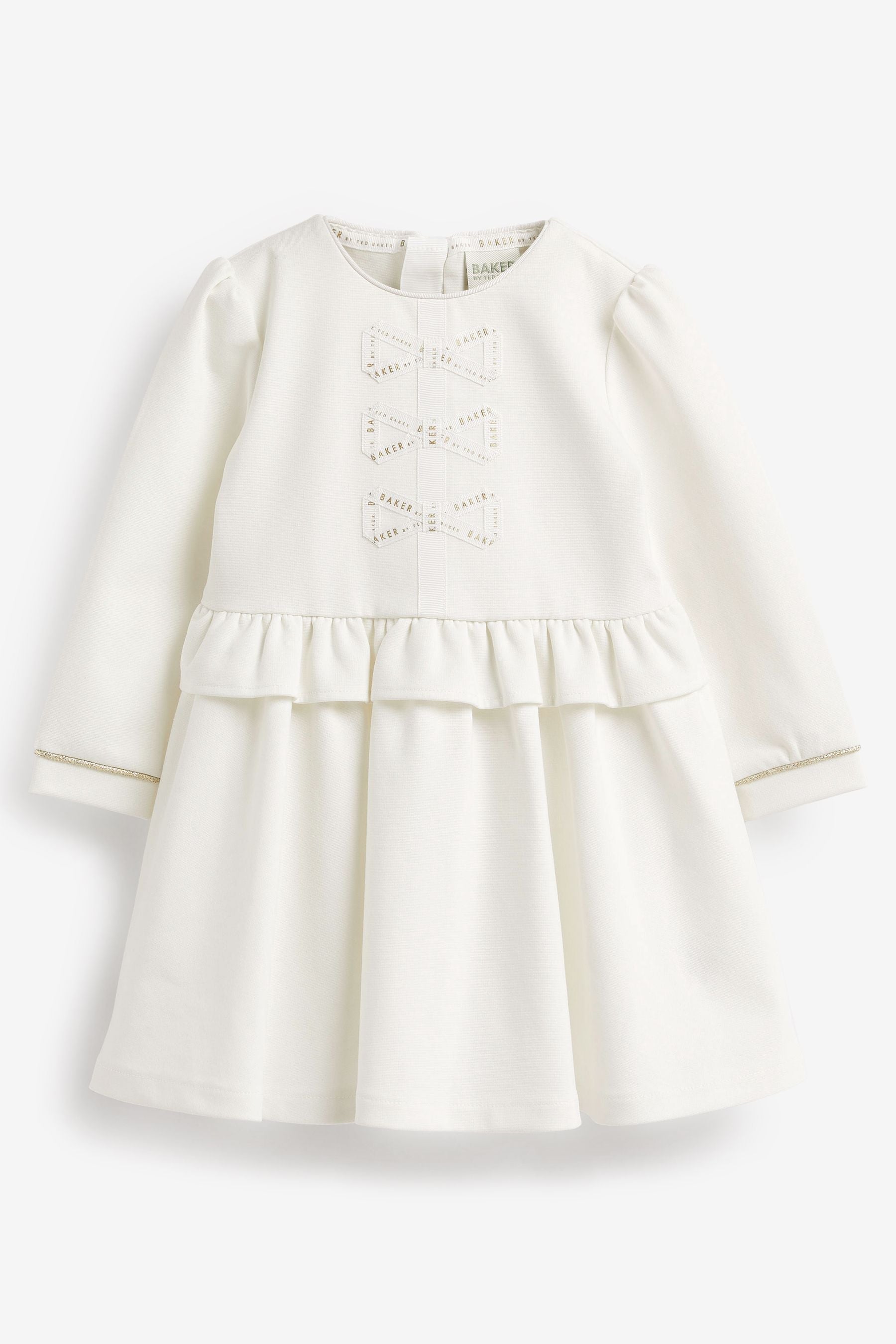 Cream Baker by Ted Baker (0-6yrs) Cream Bow Ponte Dress