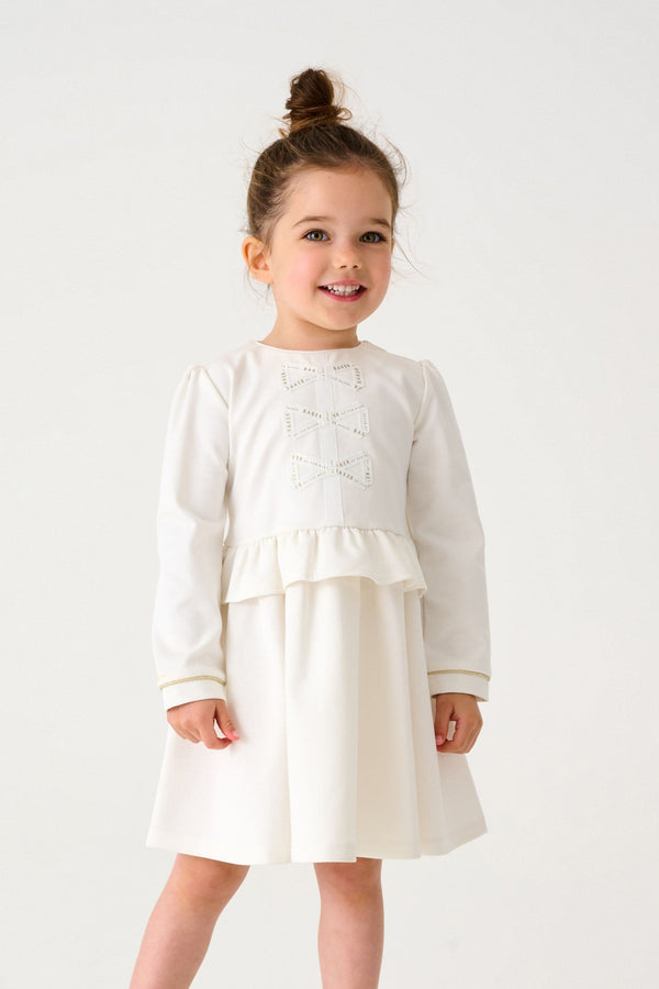 Cream Baker by Ted Baker (0-6yrs) Cream Bow Ponte Dress