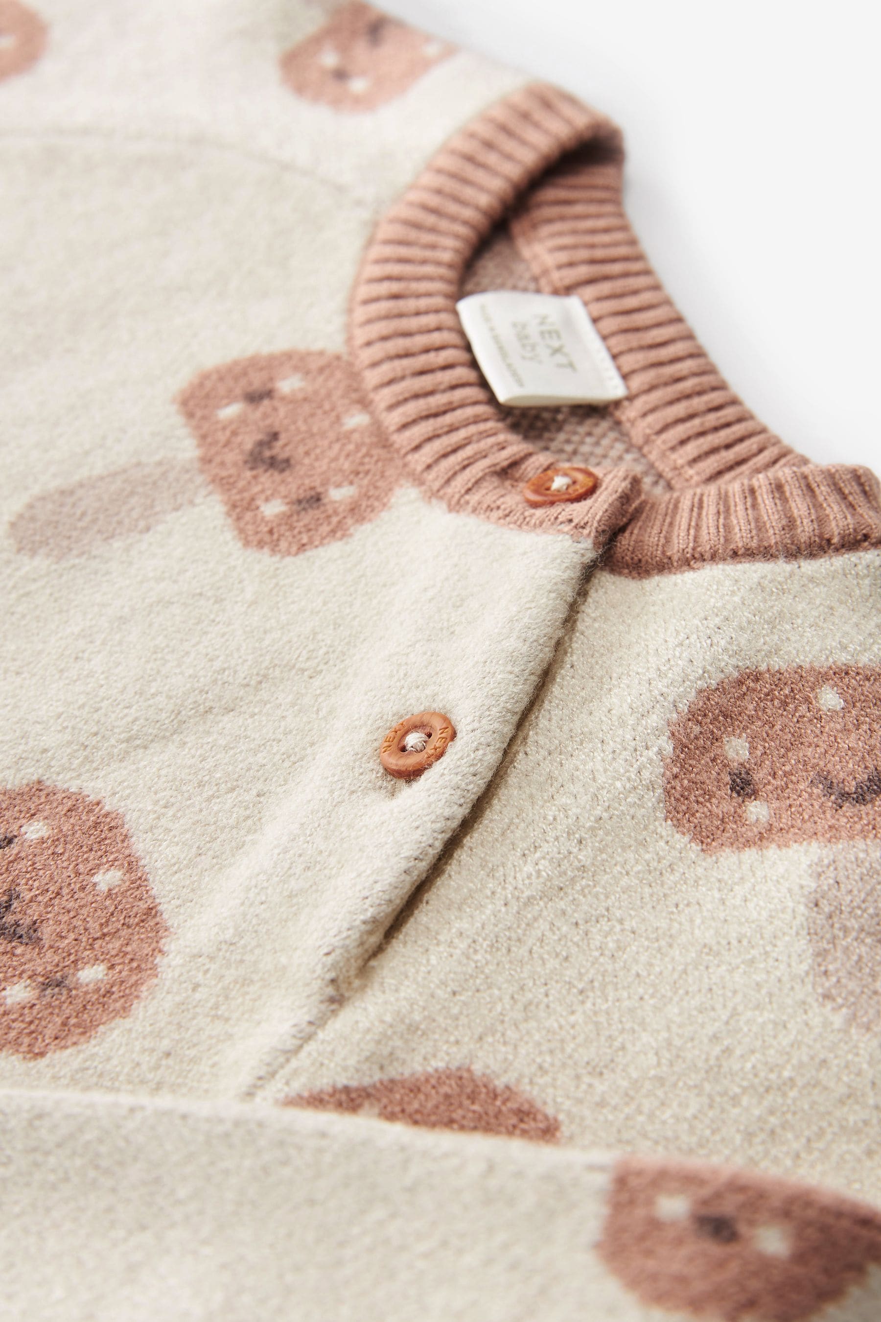 Cream Mushroom Knitted Jumper & Leggings 2 Piece Set (0mths-2yrs)