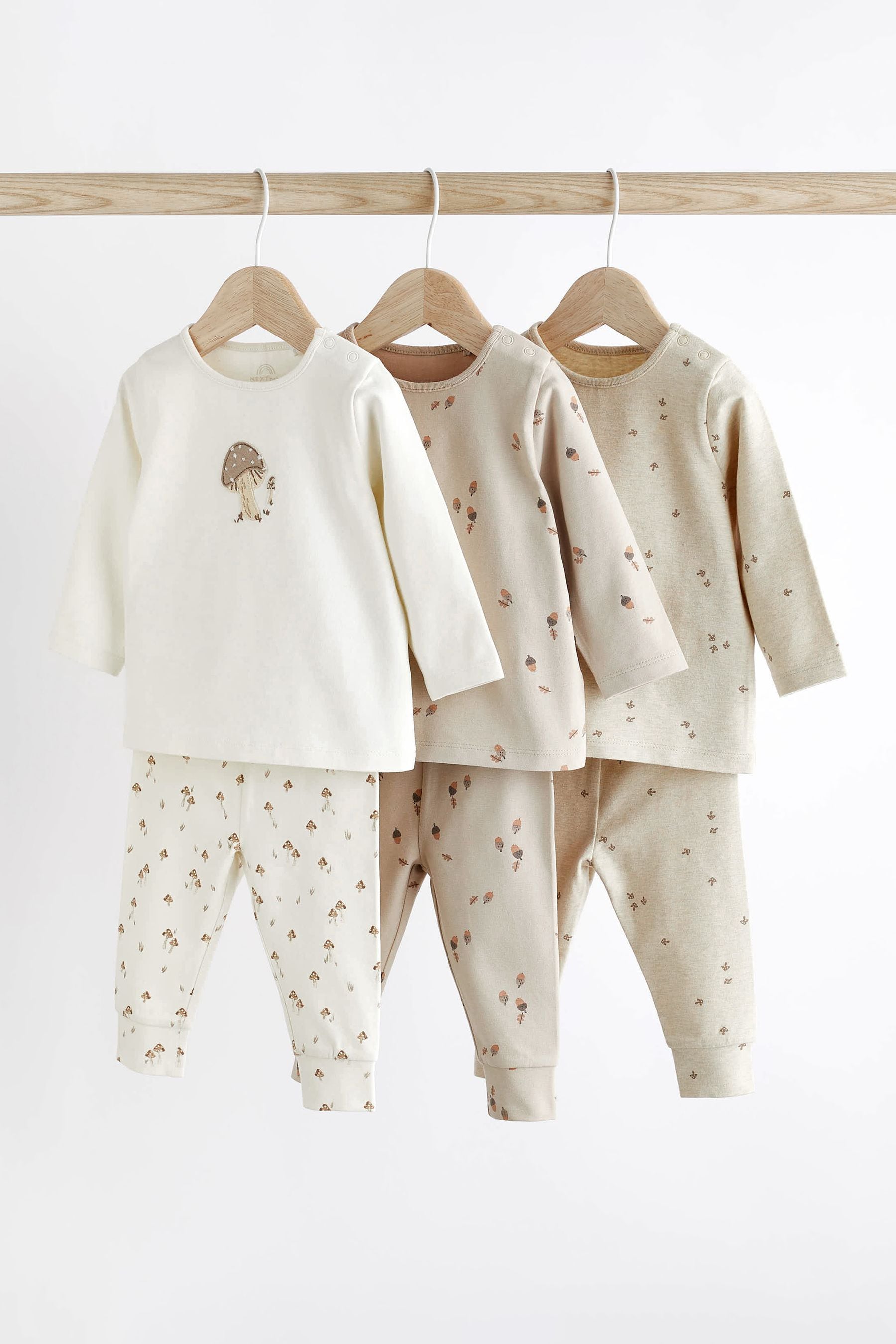 Neutral Baby T-Shirts And Leggings 6 Piece Set (0mths-2yrs)