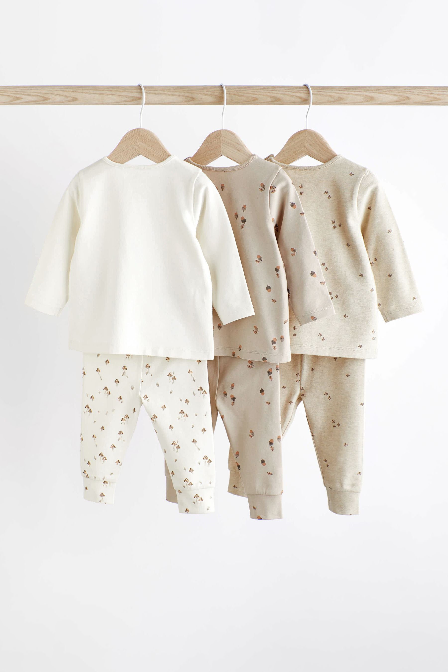 Neutral Baby T-Shirts And Leggings 6 Piece Set (0mths-2yrs)