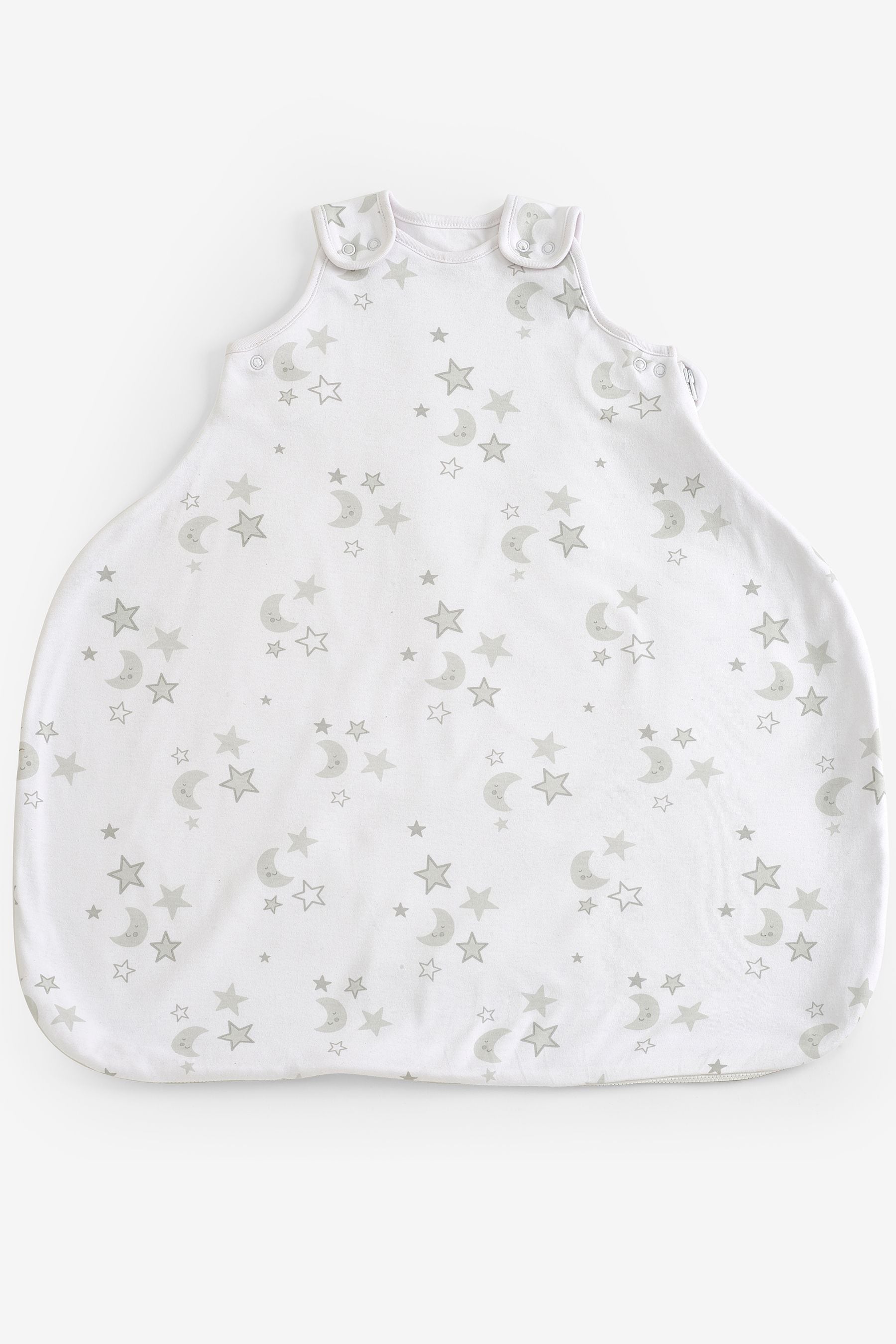 White Grey Moon & Stars Hip Dysplasia 100% Cotton Sleep Bag