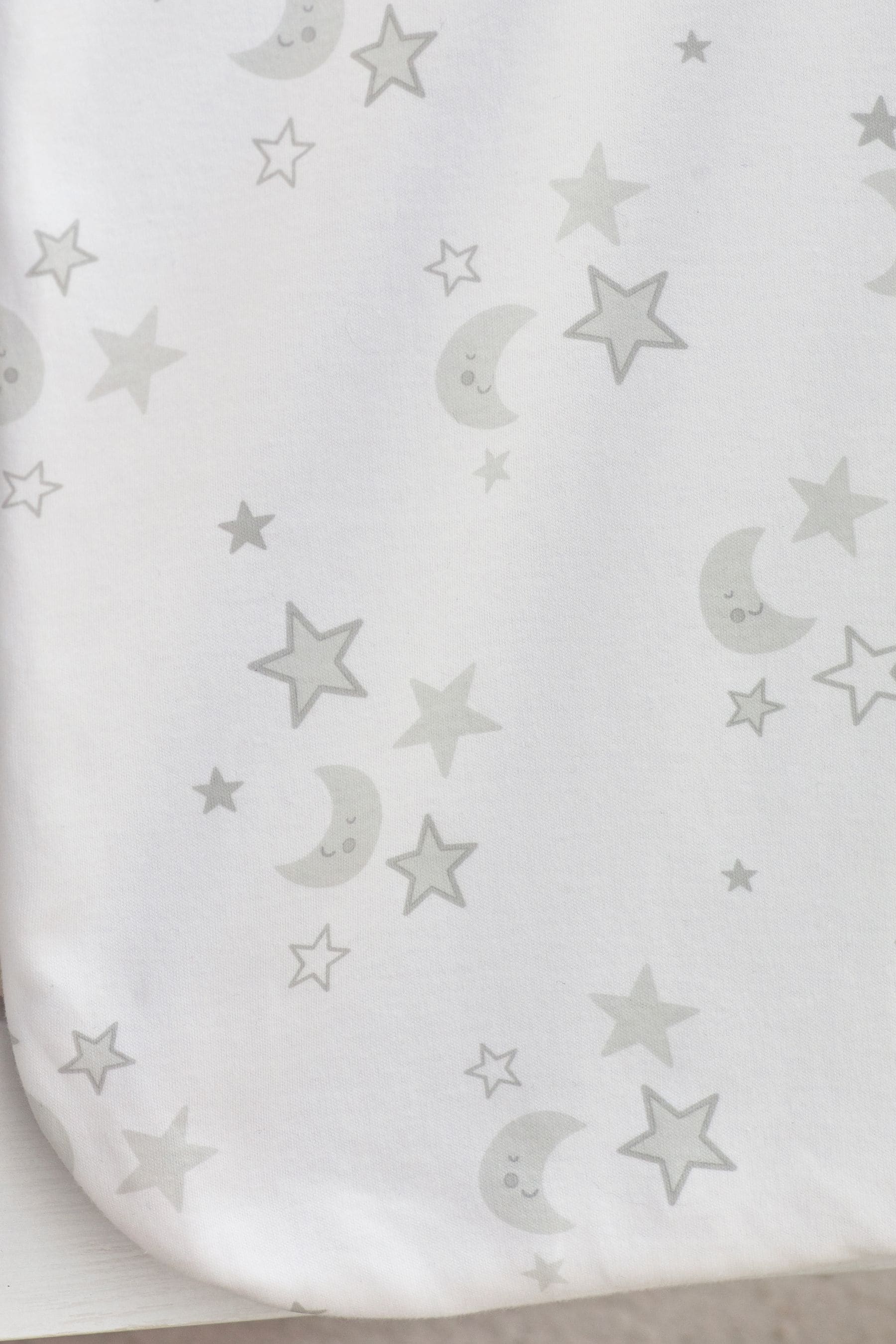 Grey Moon & Stars Baby 100% Cotton 2.5 Tog Sleep Bag