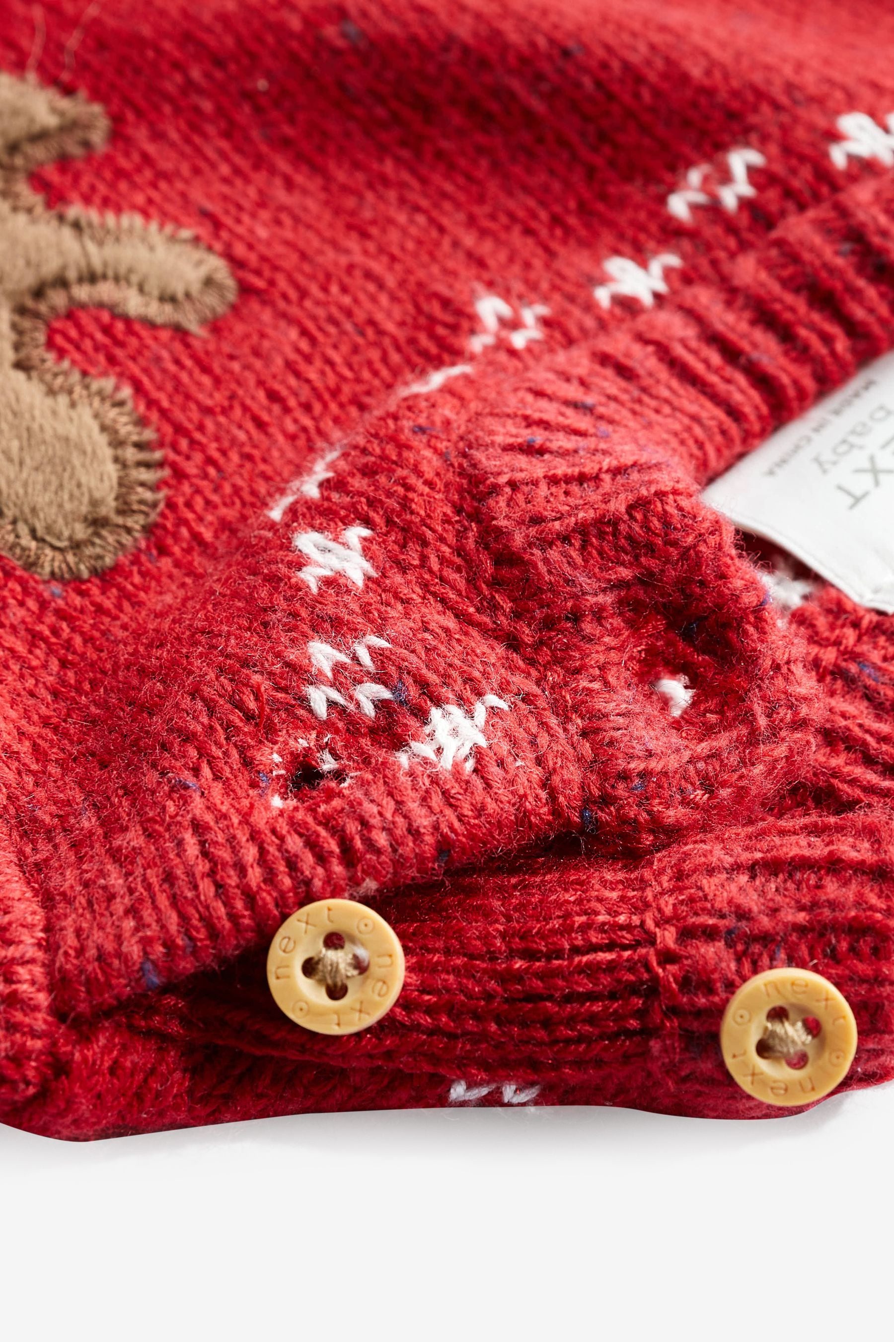 Red Reindeer Baby Knitted Jumper And Leggings Set (0mths-2yrs)