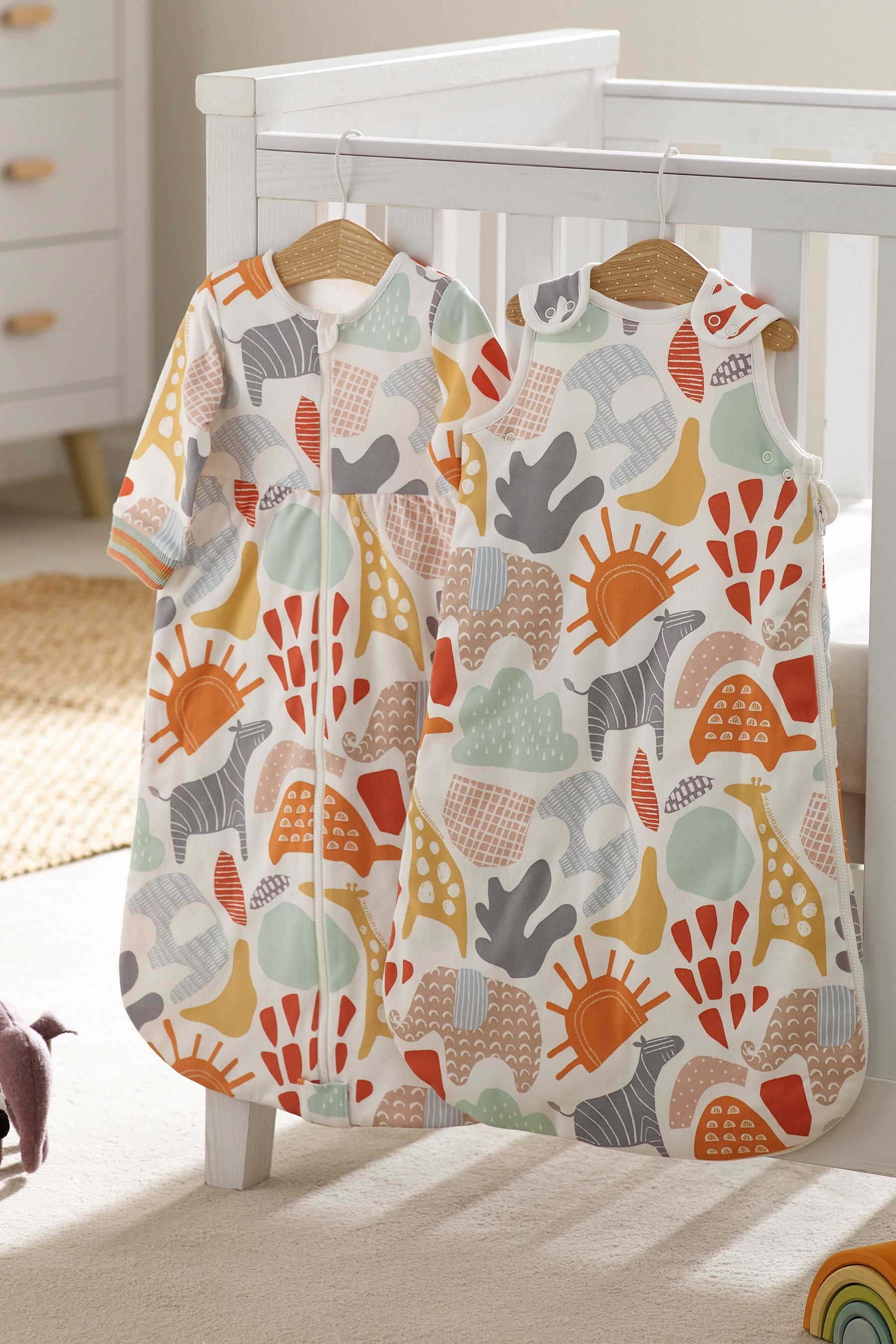 Abstract Jungle Baby 100% Cotton Long Sleeve 2 Tog Sleep Bag