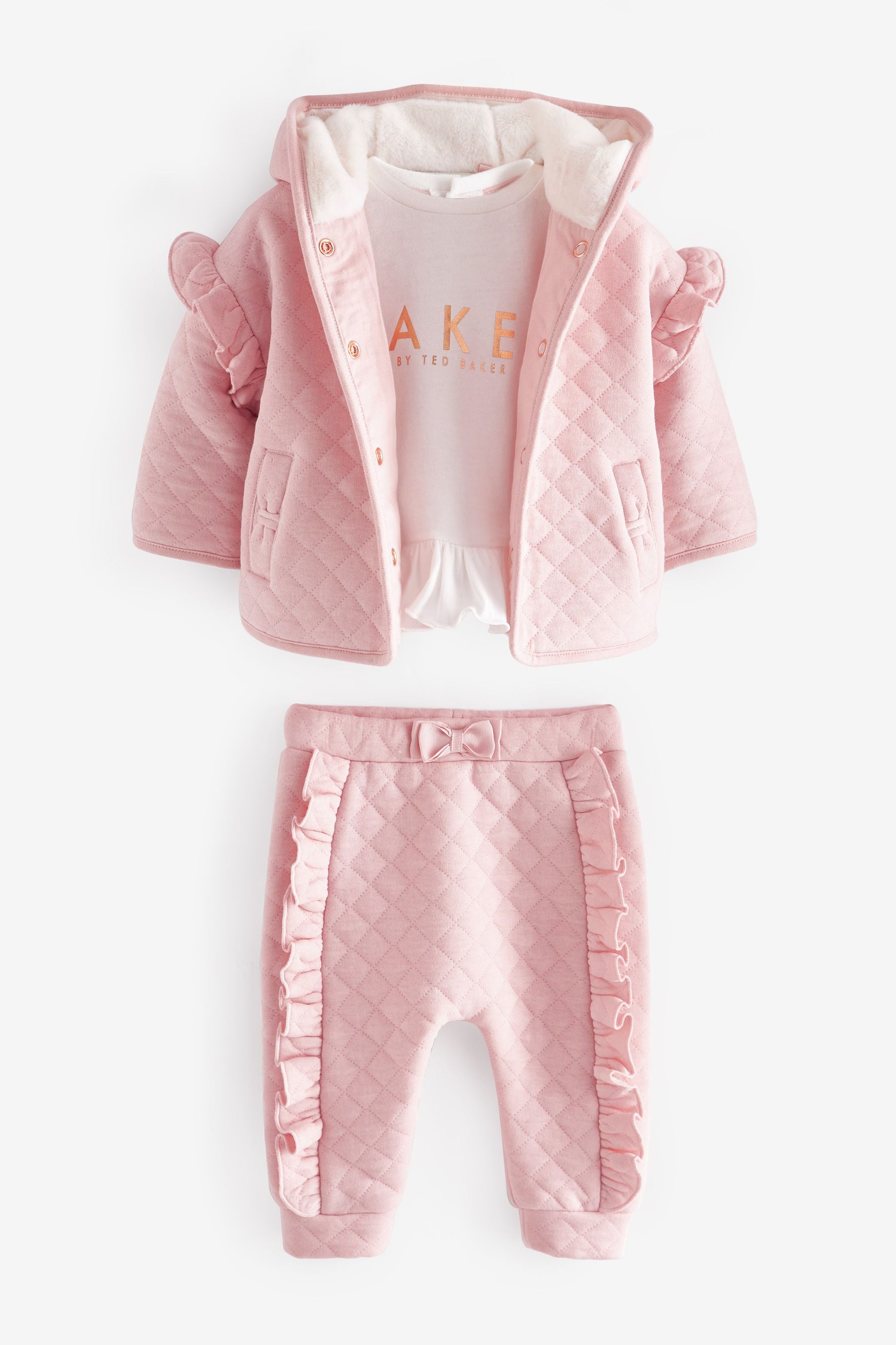 Pink Baker by Ted Baker Quilted 3 Piece Set