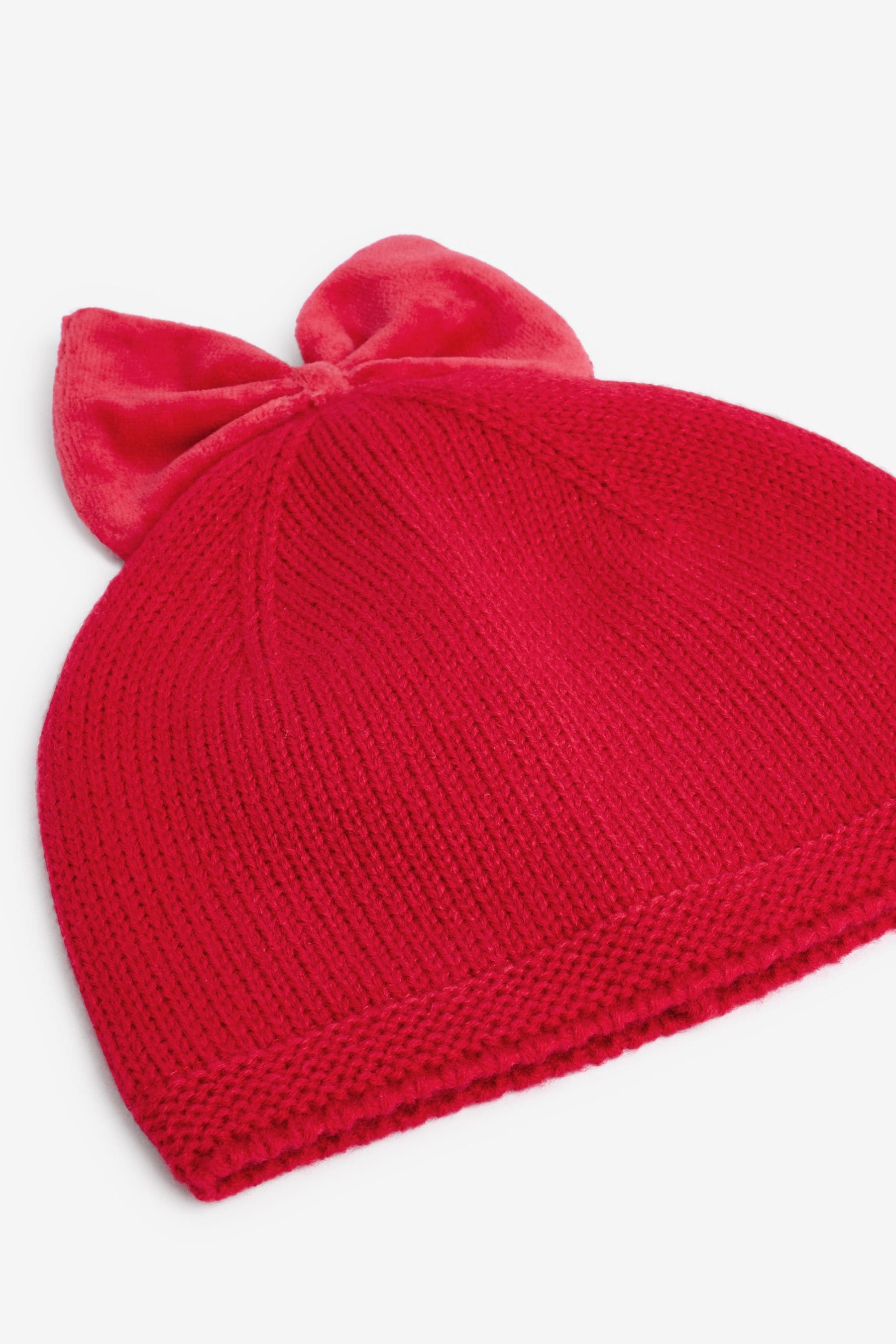 Red Knitted Beanie Hat (0mths-2yrs)