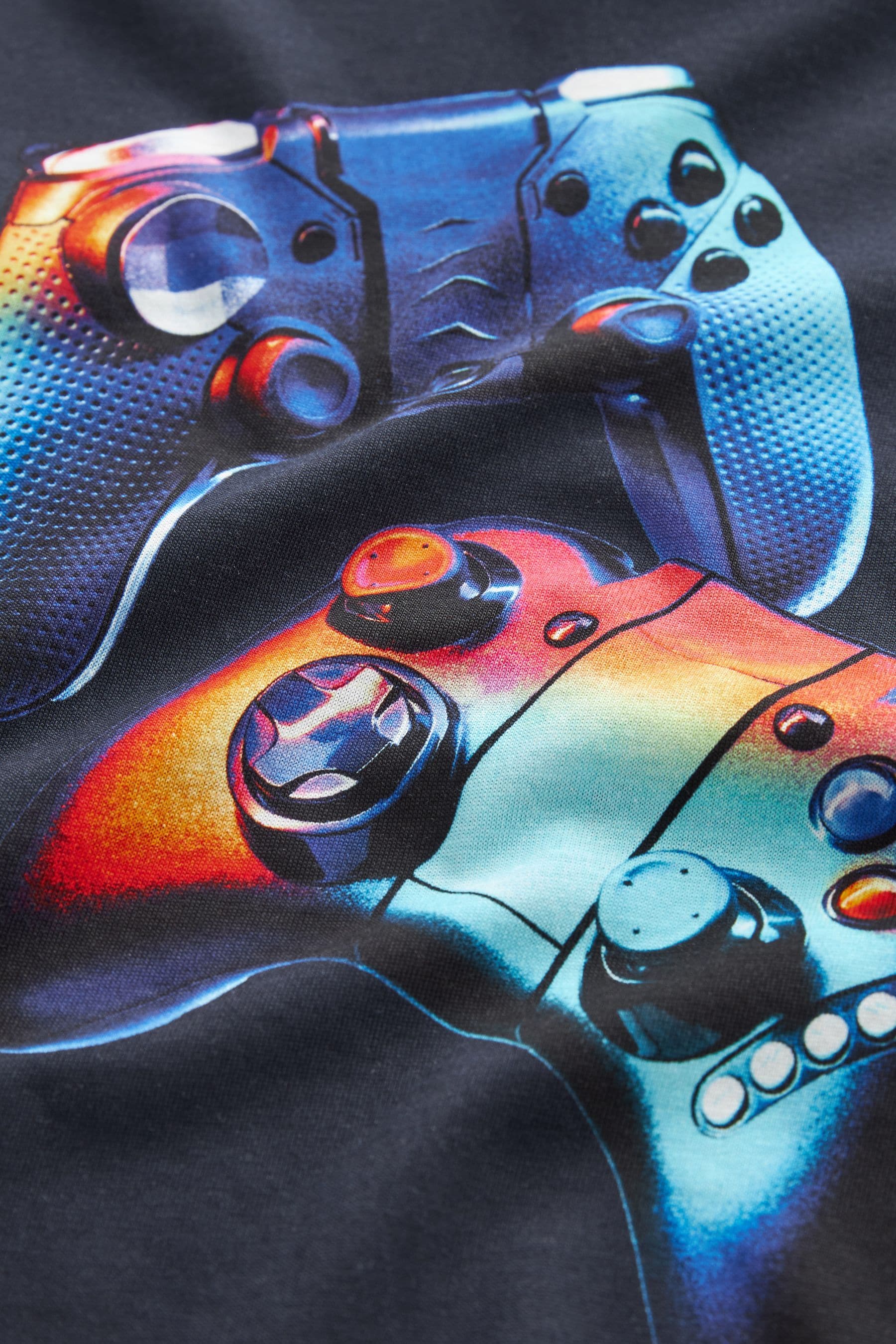 Blue Gaming Controller Short Sleeve Graphic T-Shirt (4-16yrs)