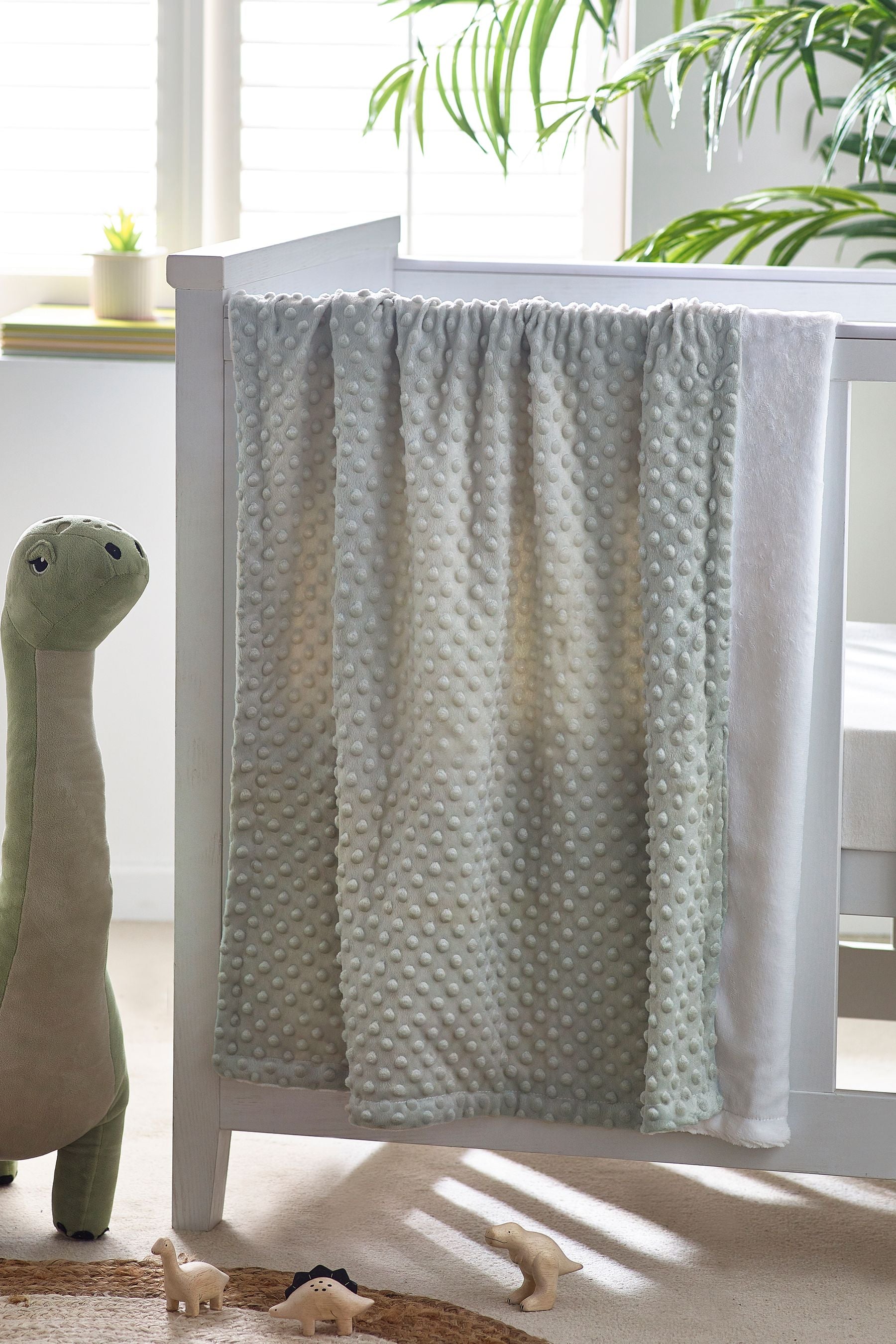 Sage Green Bobble Fleece Blanket