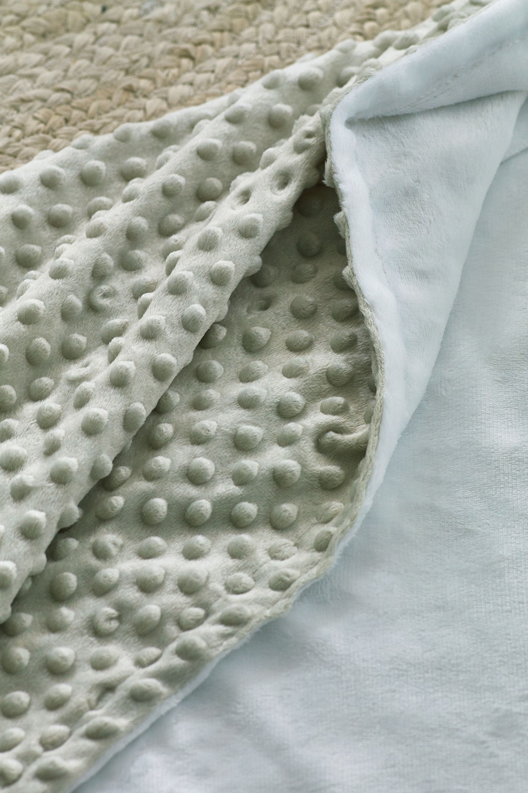 Sage Green Bobble Fleece Blanket